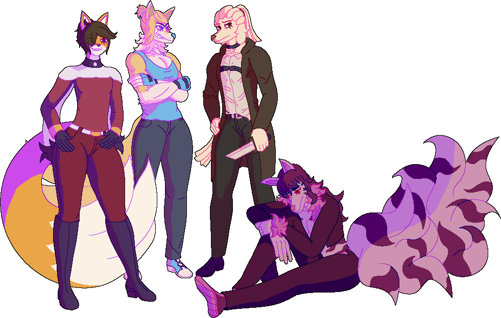 Ragtag Group of Fellows by AKIBAfoxen -- Fur Affinity [dot] net