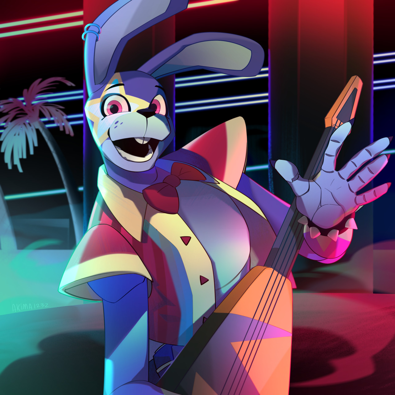 Glamrock Bonnie Fnaf Security Breach GIF