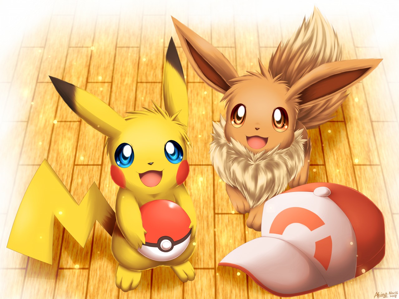 Pokemon - Kawaii Eevee and Pikachu Kid by pikapika212 -- Fur Affinity [dot]  net