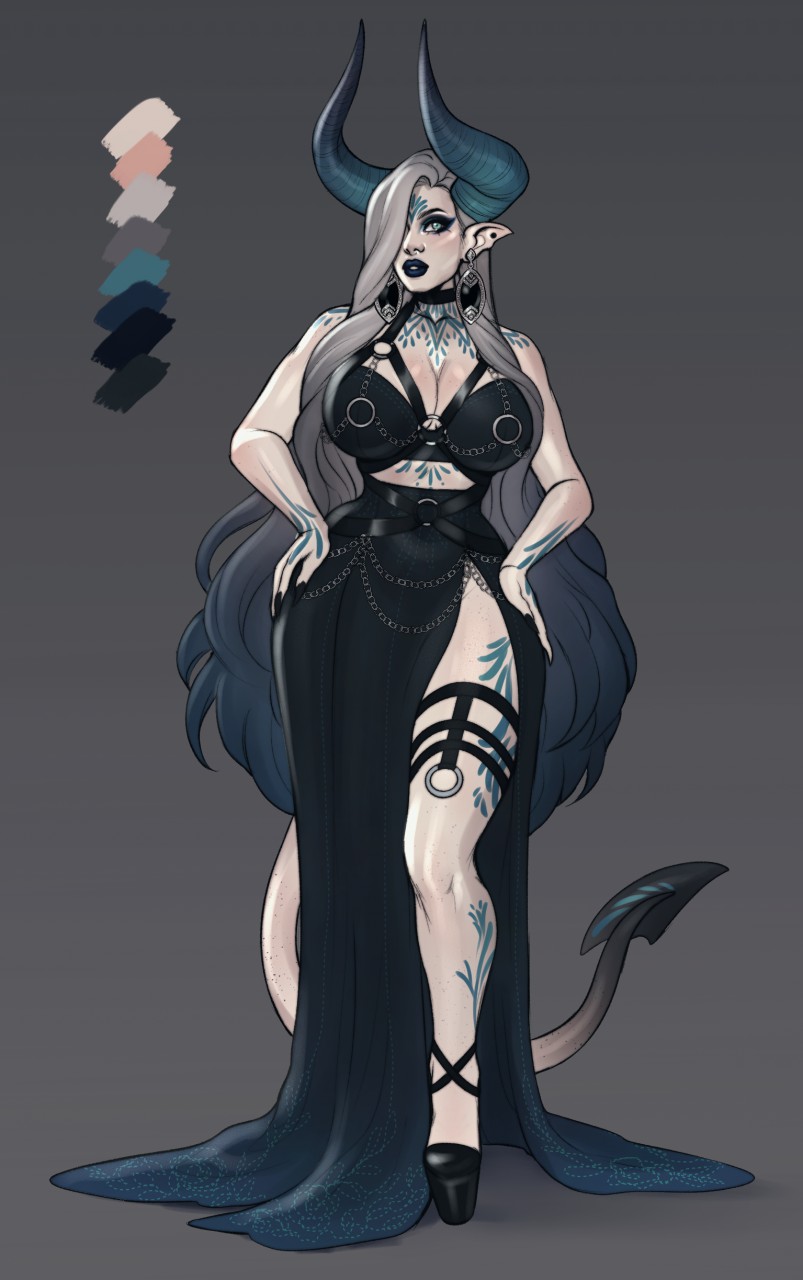 Fancy Goth Demoness By Akira Raikou Fur Affinity Dot Net