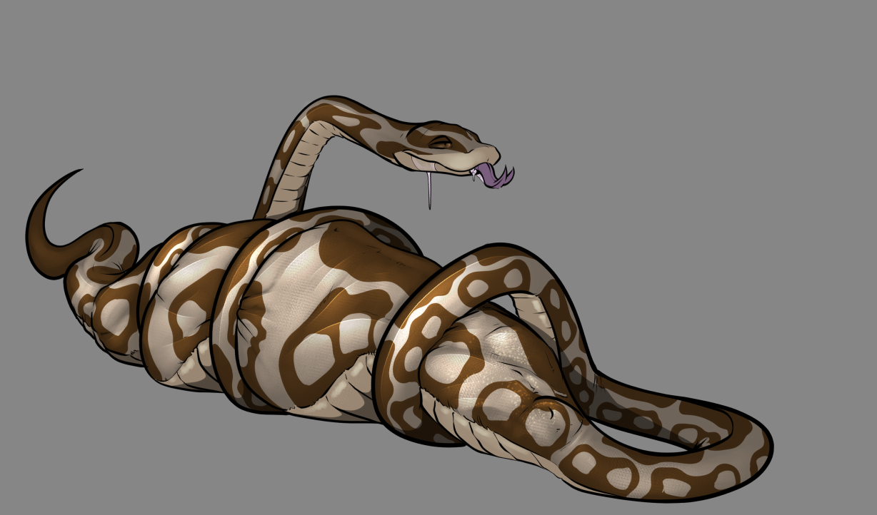 Luco Hanging out with a Satisfied snake. 