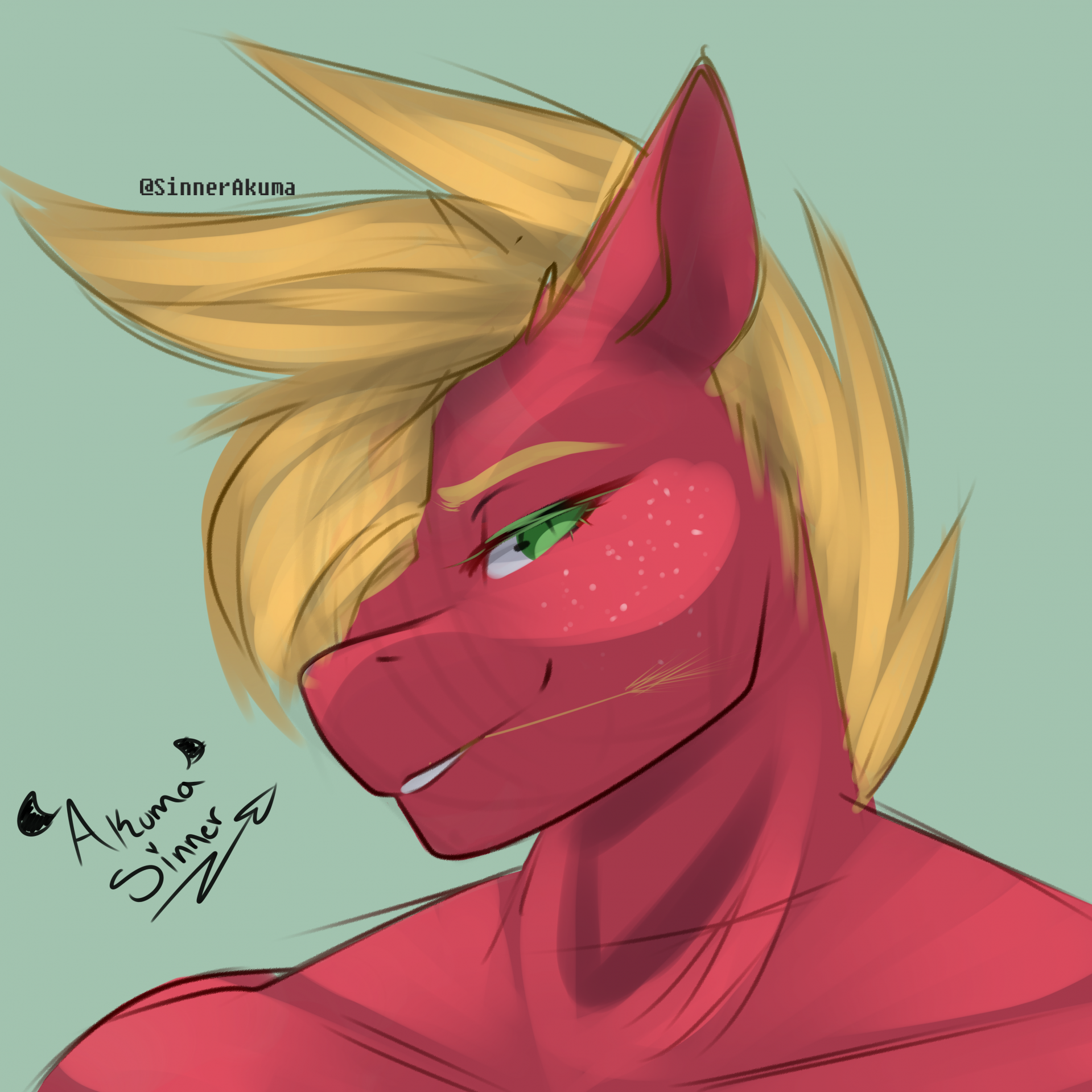 Big mac sketch mlp.- Bad boy by AkumaSinner -- Fur Affinity [dot] net