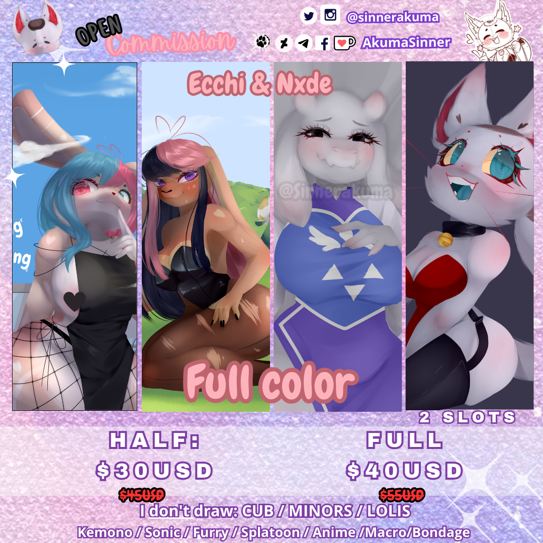 Open Commissions.- Ecchi,Yiff, Nude,Fetish c: 2 slots by AkumaSinner -- Fur  Affinity [dot] net