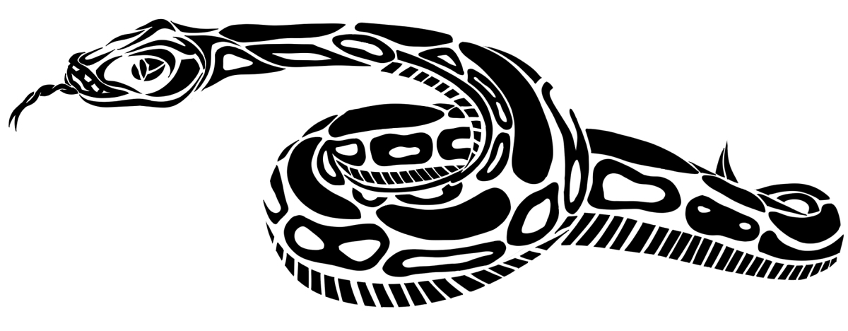 snake head tribal tattoo