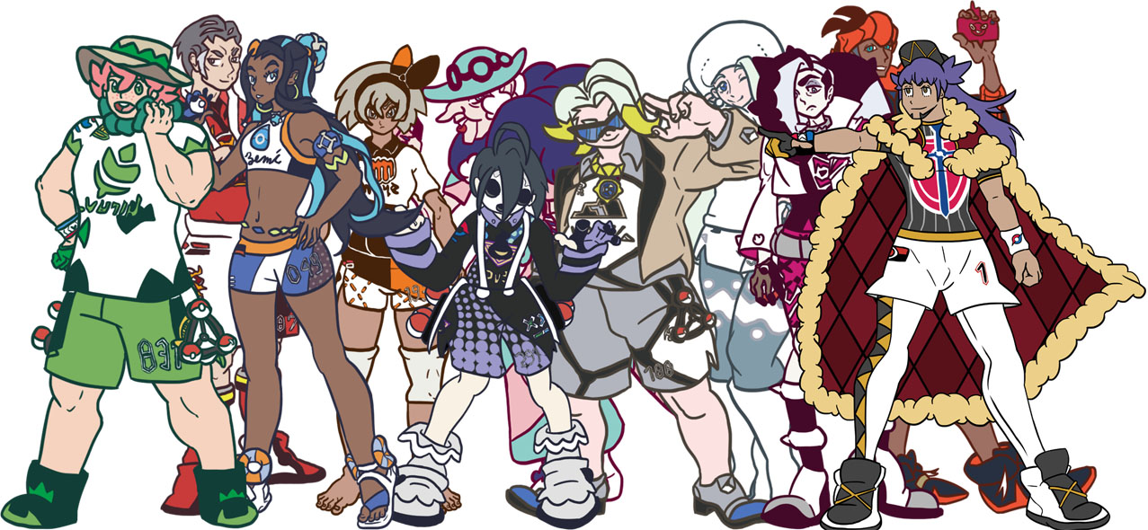 Pokemon Sword/Shield Gym Leaders by albinoleopard -- Fur Affinity [dot] net