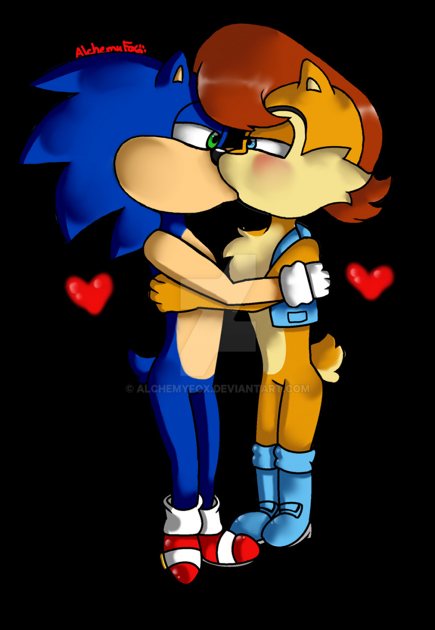Sonic and sally kissing
