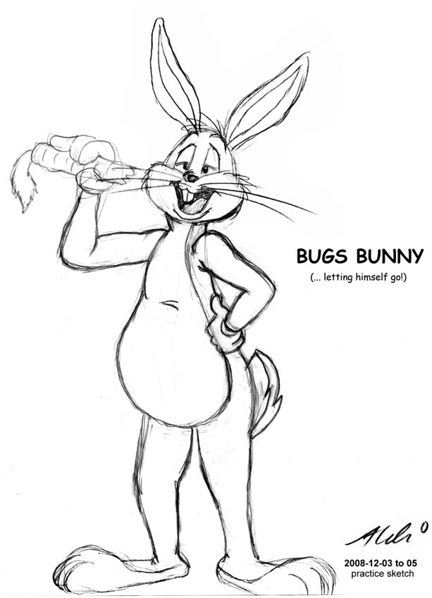 Bugs Bunny Coloring Page  Easy Drawing Guides