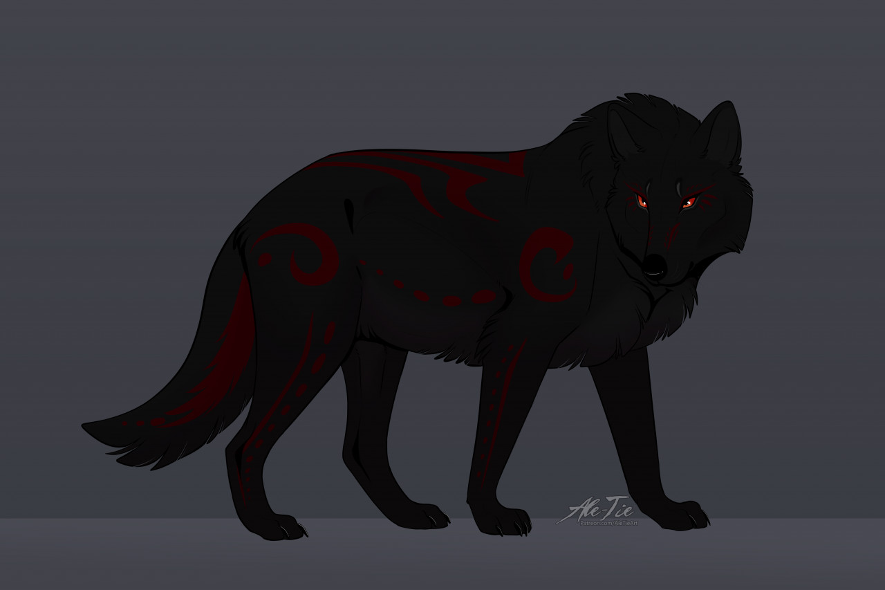 Gray wolf Drawing Demon Anime black shading mammal carnivoran dog Like  Mammal png  PNGWing
