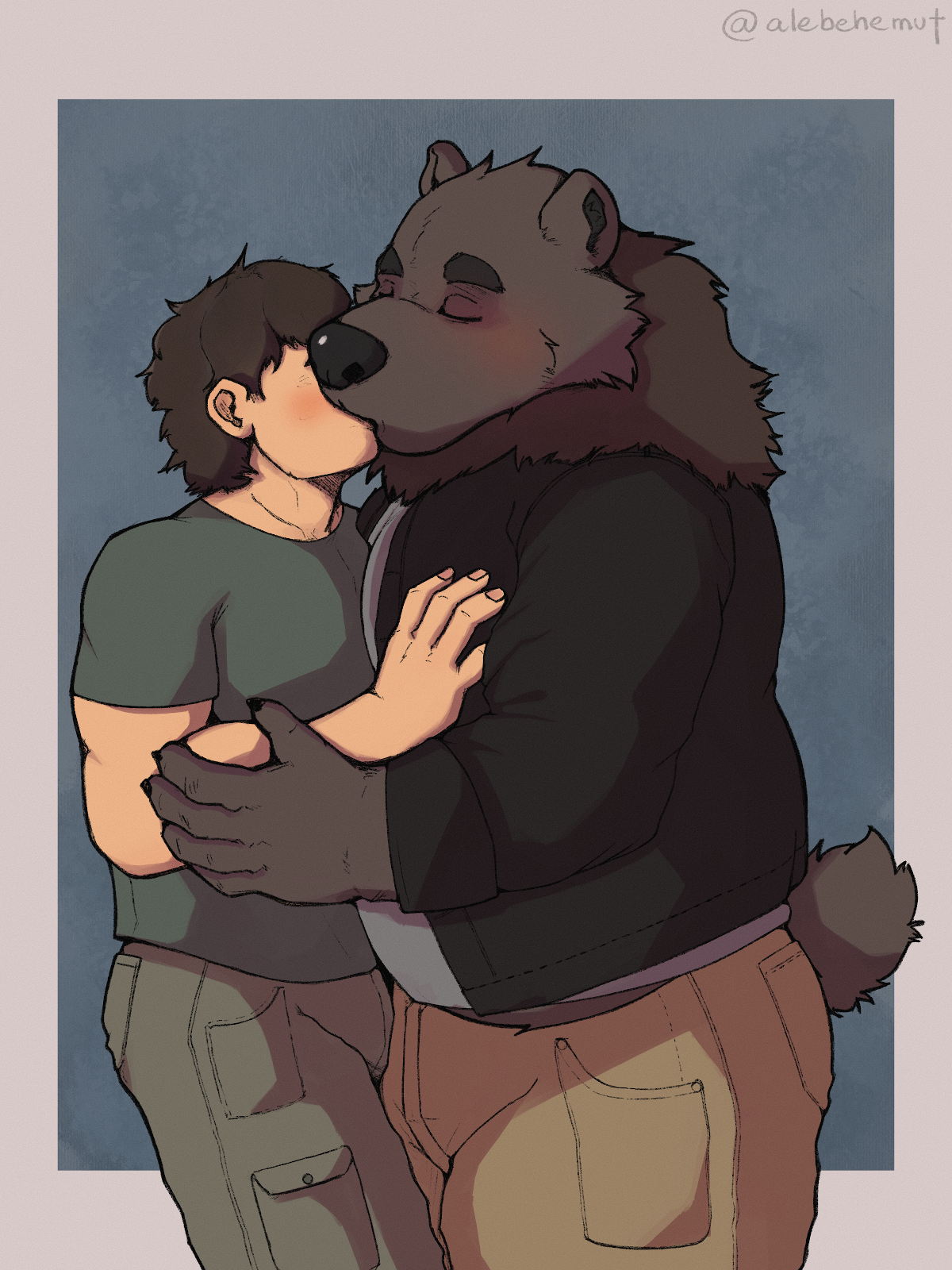 Bear kiss by alebehemut -- Fur Affinity [dot] net