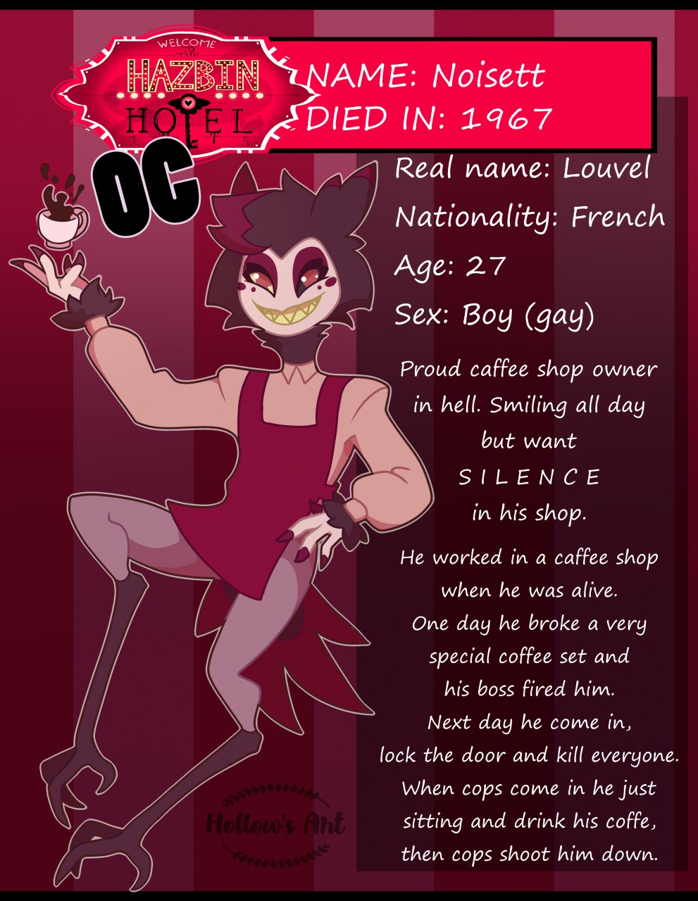 🦉Hazbin Hotel OC - 🦉Noisett by AleksanderSweart -- Fur Affinity [dot] net