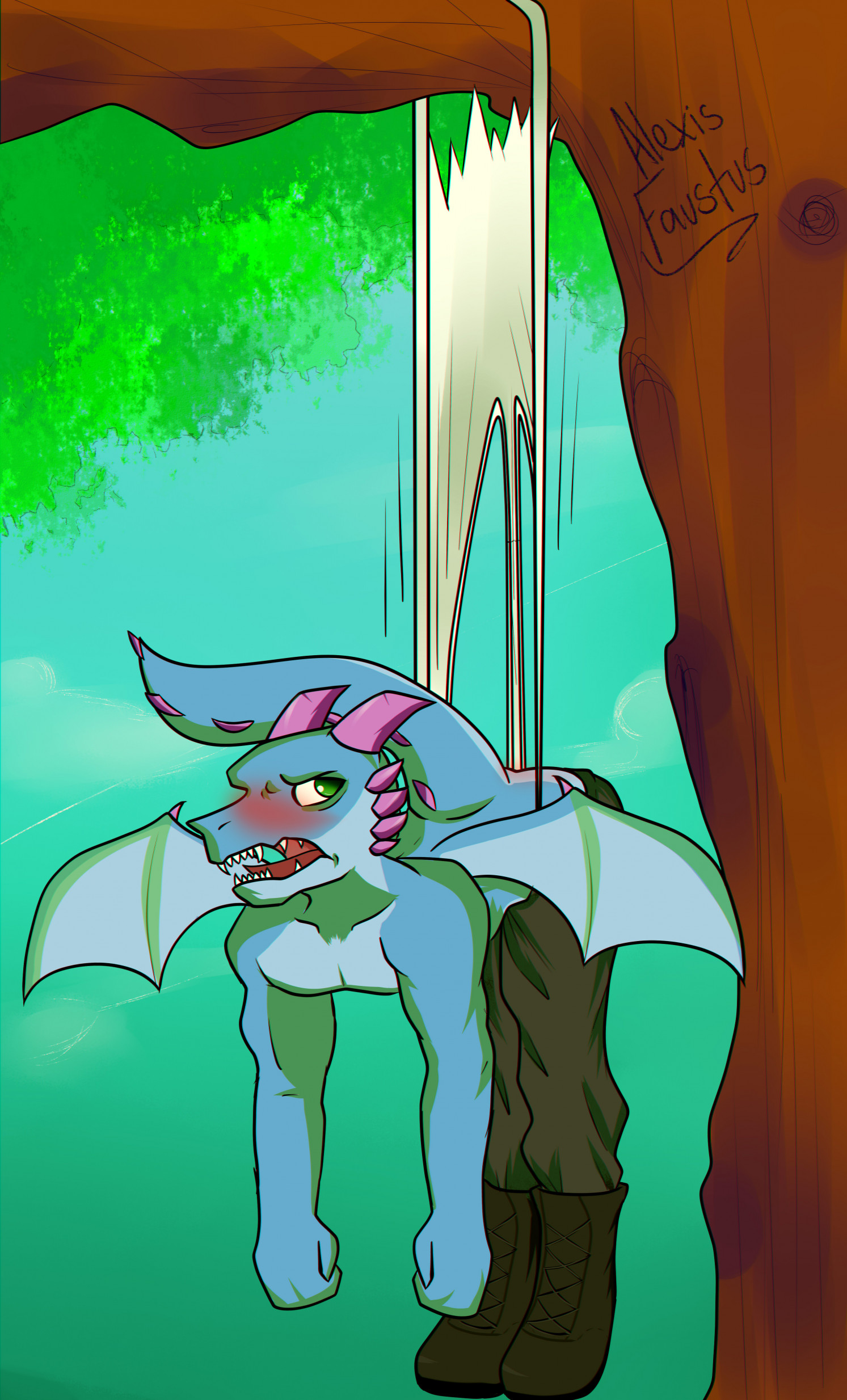 Hanging Wedgie Commission by Alexis-Faustus -- Fur Affinity [dot] net