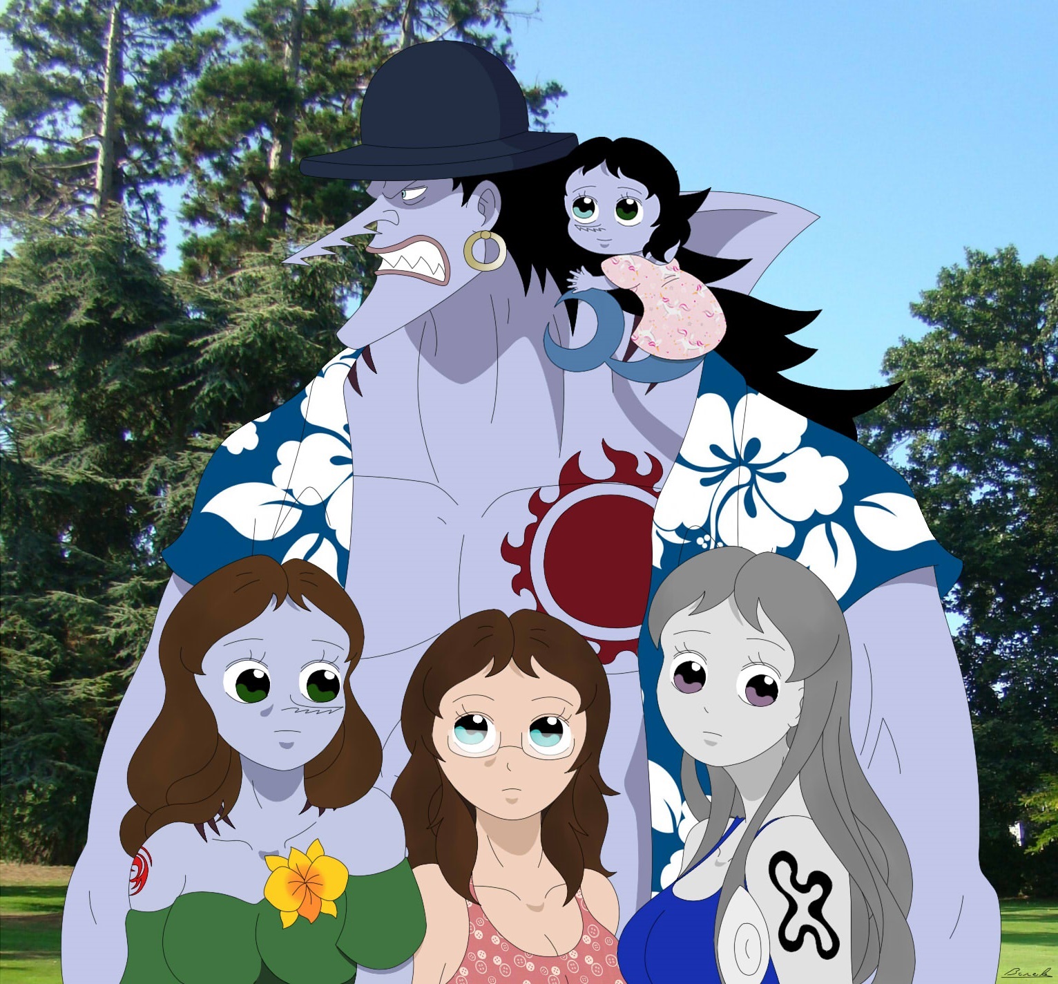Arlong, Alice, Aline, Nioumi and Inku by Alicetiger -- Fur Affinity [dot]  net