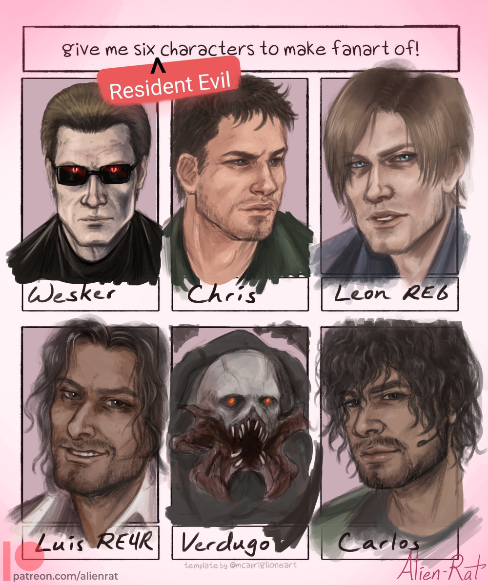 Resident Evil Six Fanart Portraits by Alien-Rat -- Fur Affinity [dot] net