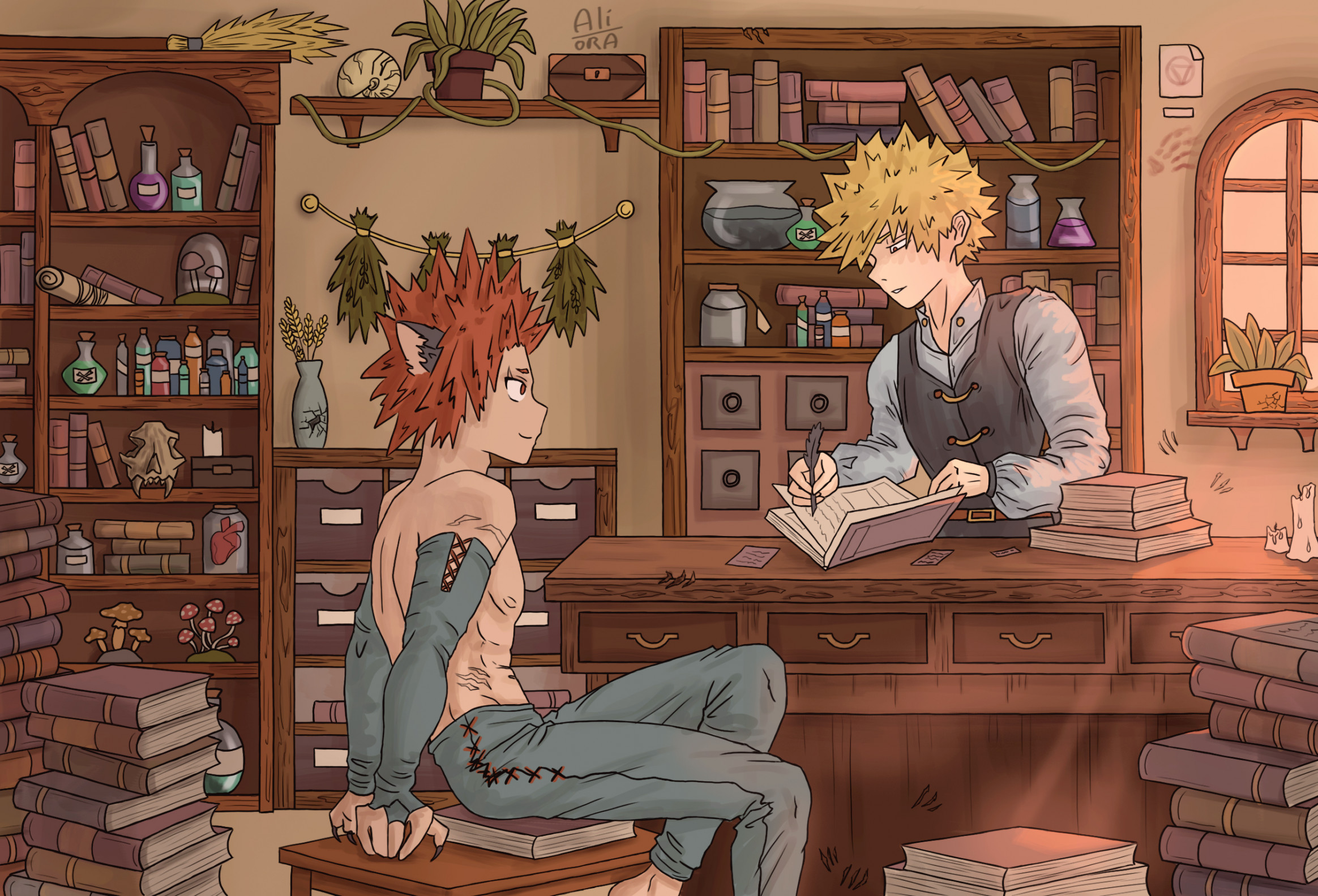 Kirishima x Bakugou by Aliora_mira -- Fur Affinity [dot] net