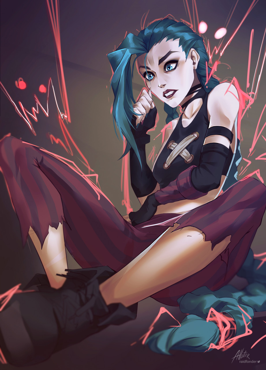 League of Legends Jinx Sticker Anime, Jinx Pic, game, computer Wallpaper,  fictional Character png | PNGWing