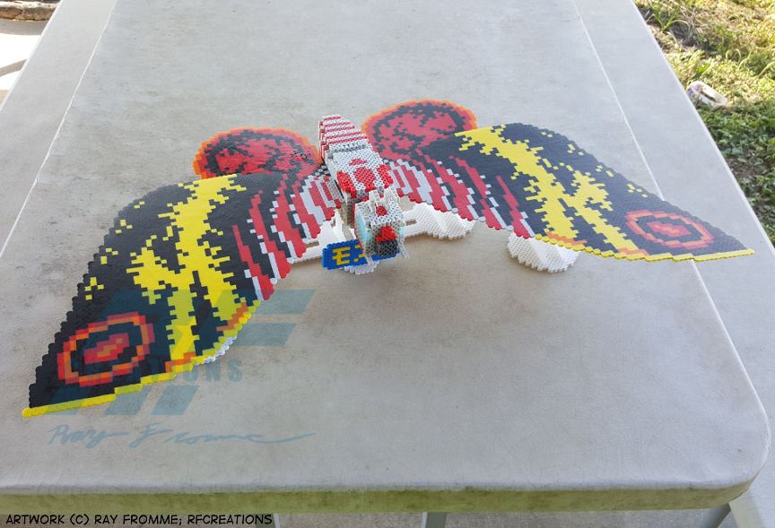 3D Perler Bead Mothra by AlmightyRayzilla -- Fur Affinity [dot] net