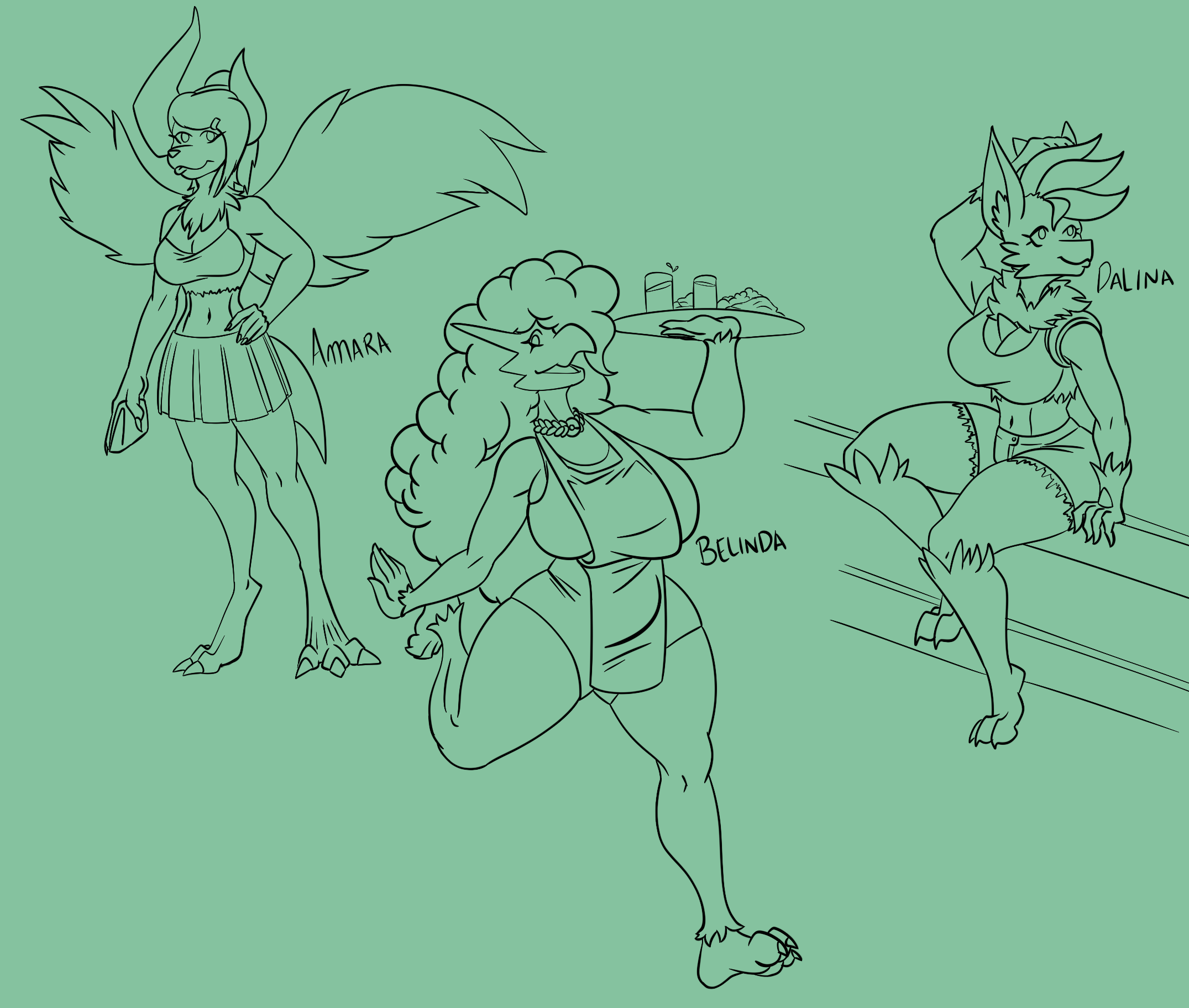 First Set of the Pokegals by alpha1178 -- Fur Affinity [dot] net