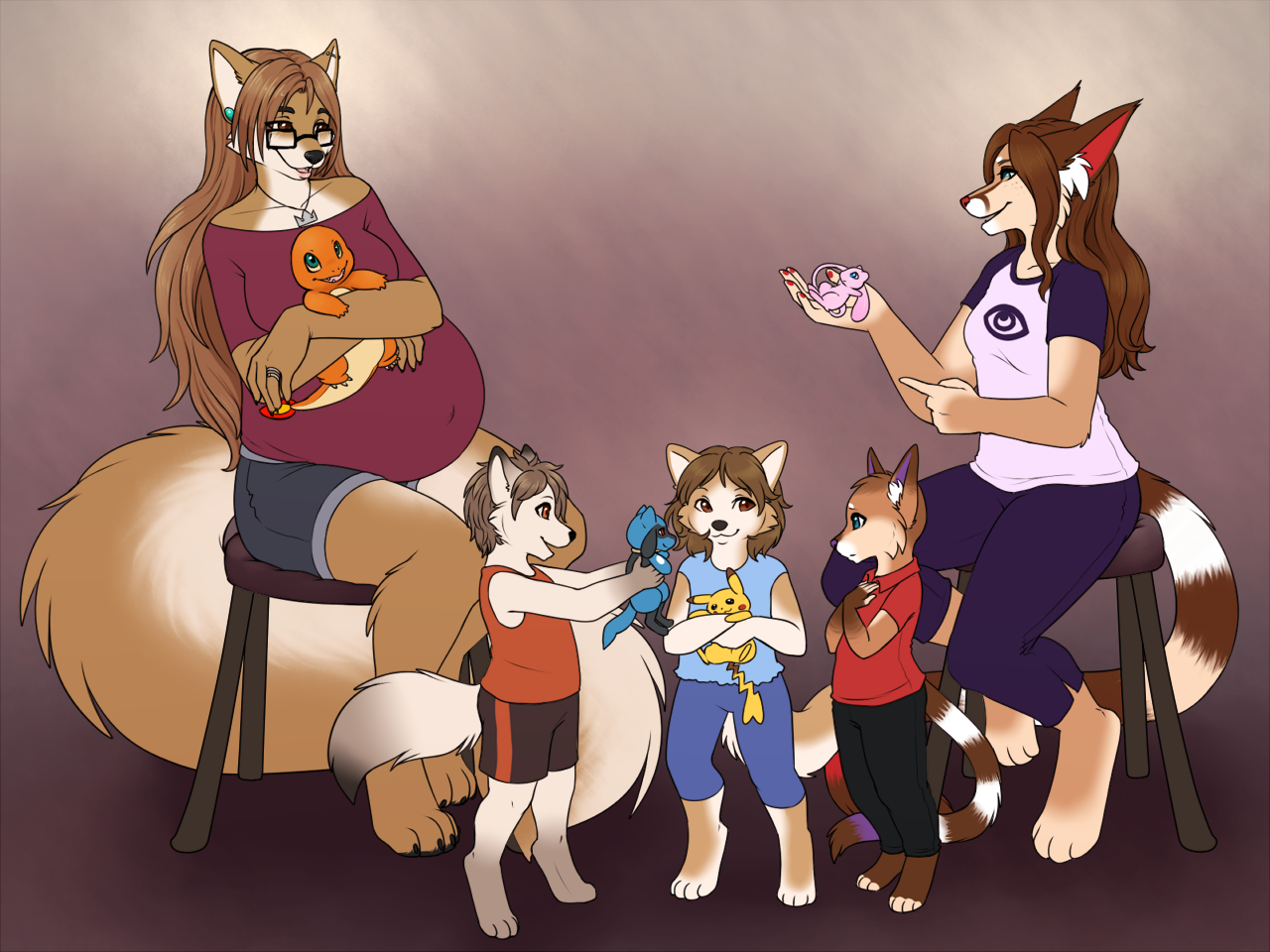 Art Trade] Reina and family 14-11 by Electrisa -- Fur Affinity [dot] net