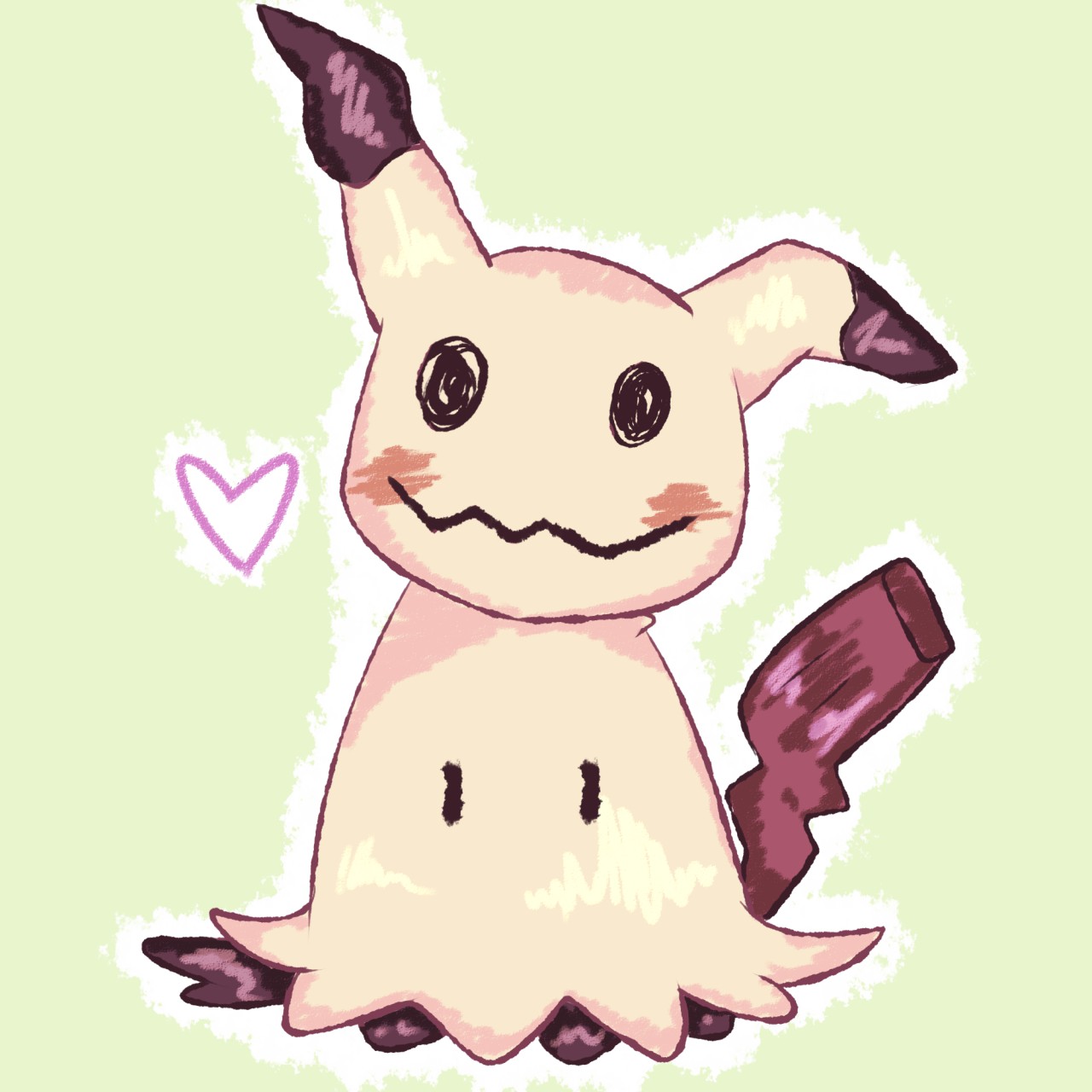 mimikyu (pokemon) drawn by pinkgermy