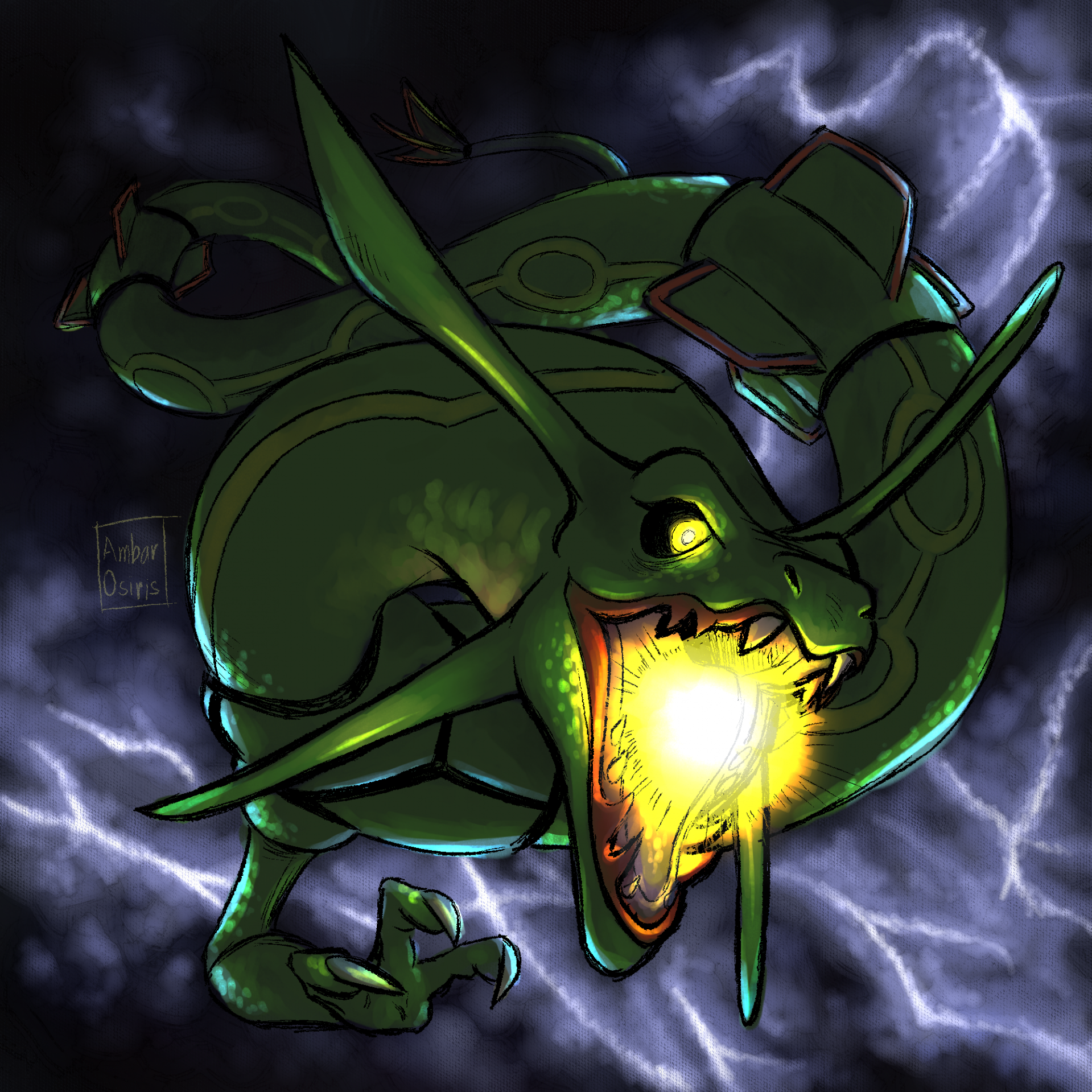 Fanart of Rayquaza 🐉