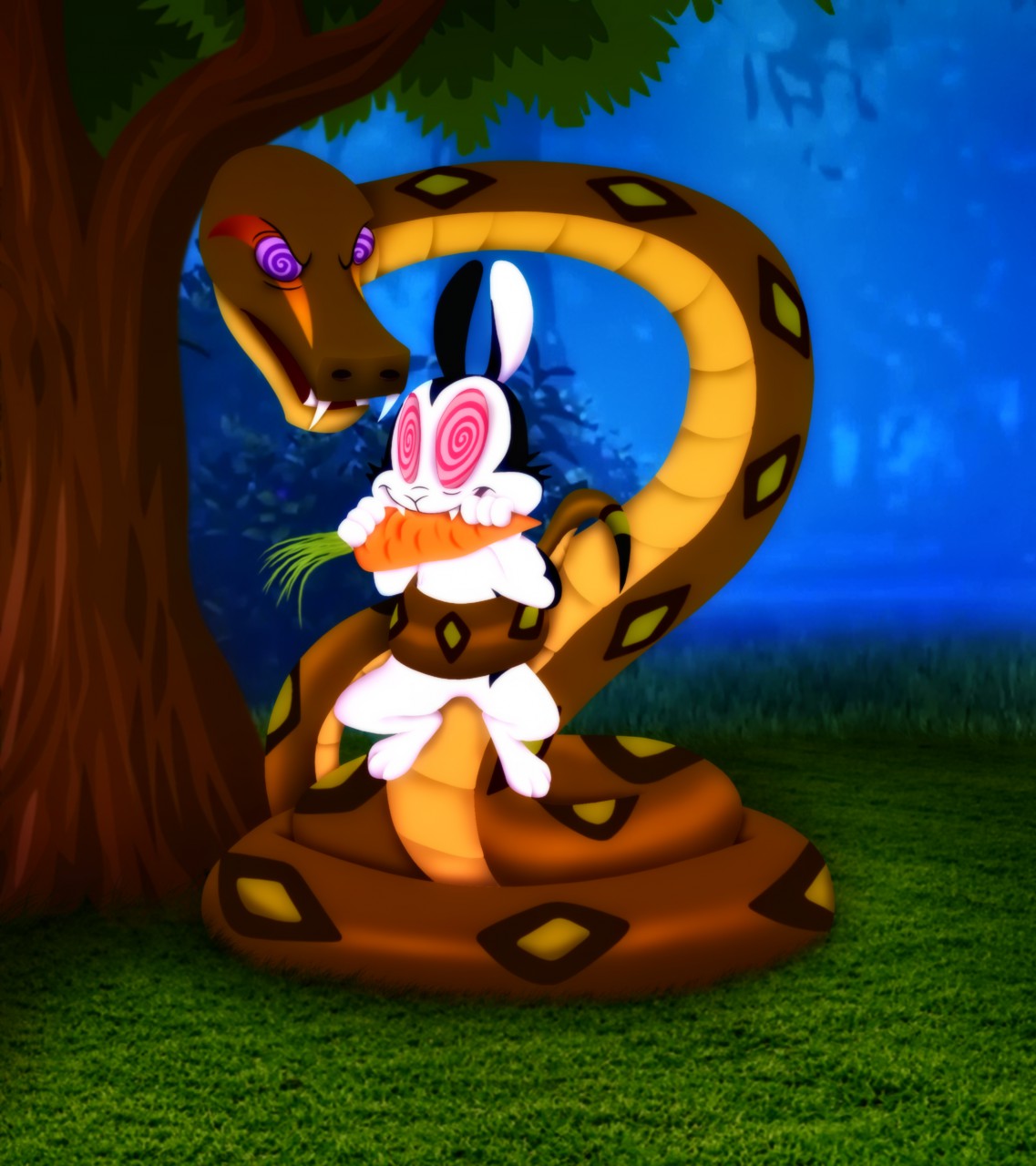 Bunnicula and Snake 2 by amegared -- Fur Affinity [dot] net