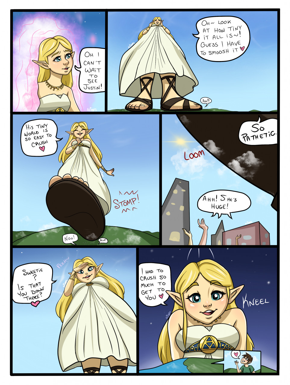 Giantess Zelda - GTS COMIC COMM by ameliacostanza -- Fur Affinity [dot] net