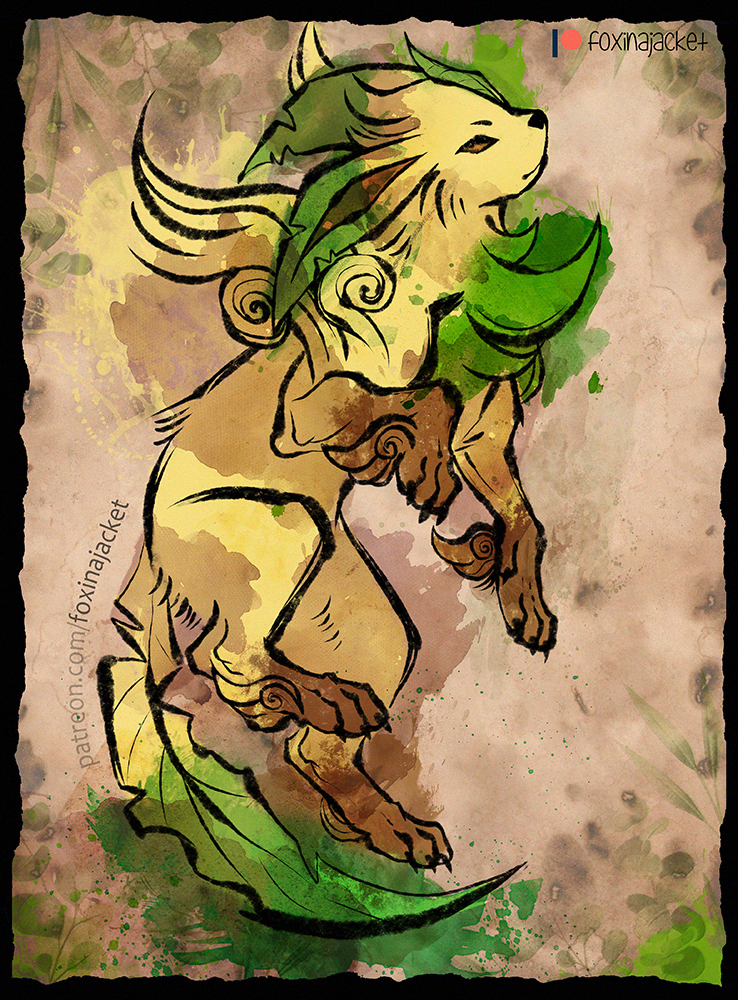 leafeon POKEART Reiji byako - Illustrations ART street