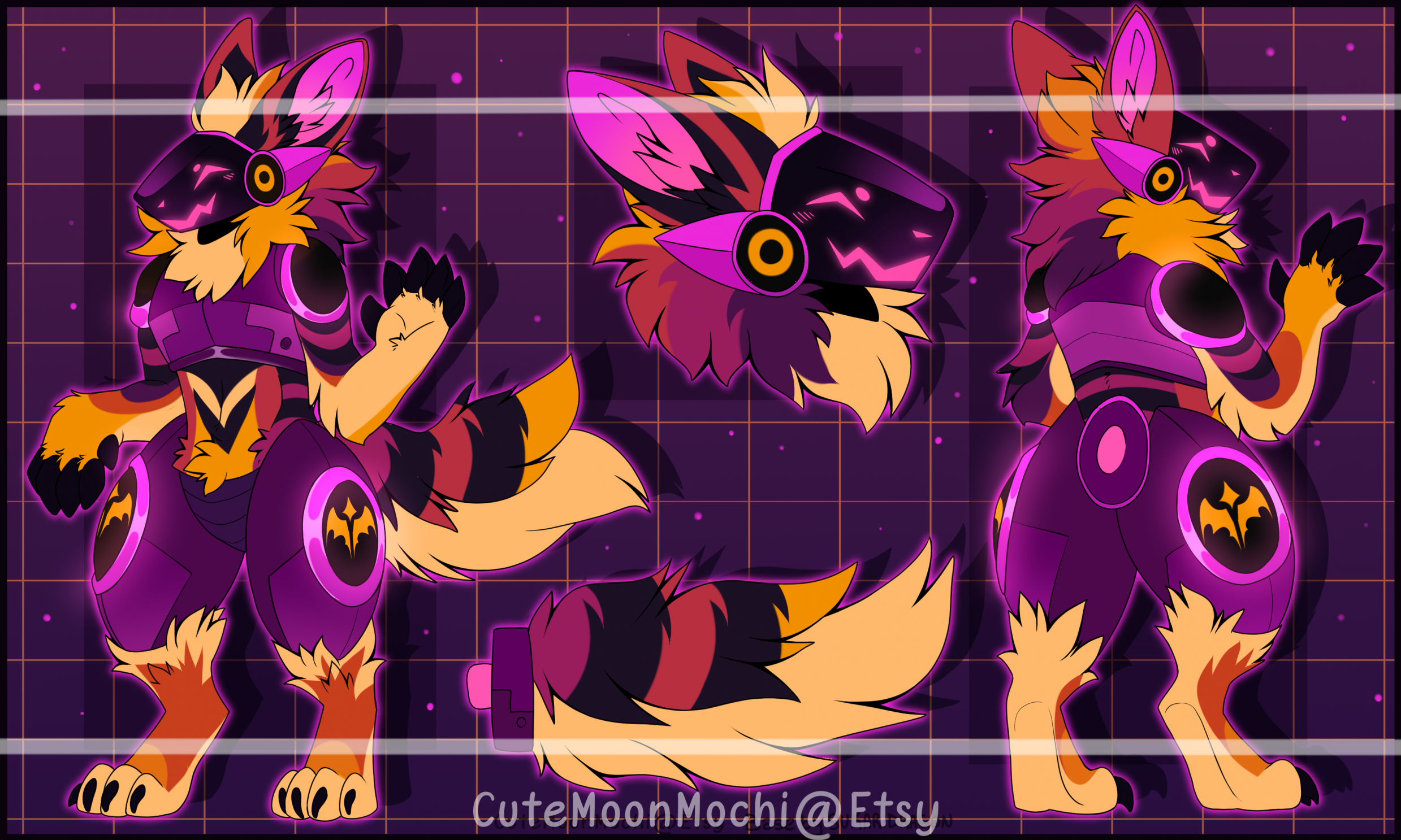 HQ DETAILED HALLOWEEN PROTOGEN ADOPT + 4 TELEGRAM STICKERS by AnalShop --  Fur Affinity [dot] net