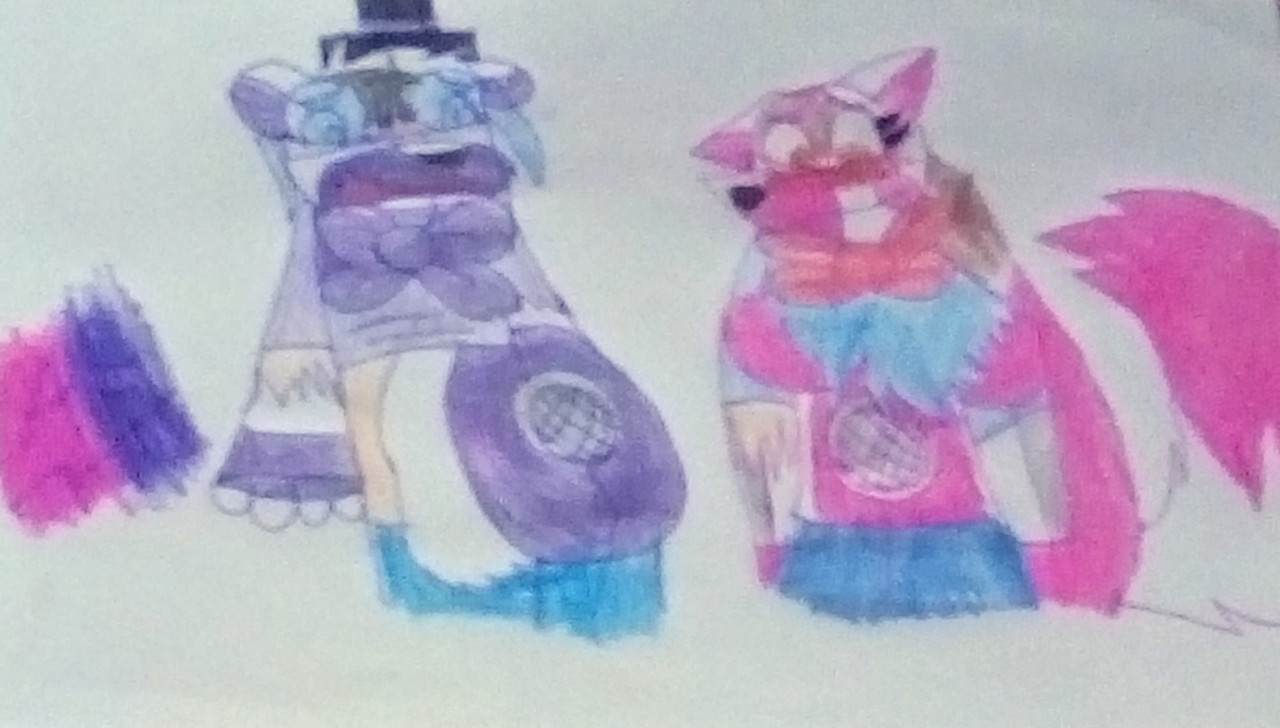 Funtime Freddy TF and Funtime Foxy TF TG in color by Anathealphawolf -- Fur  Affinity [dot] net