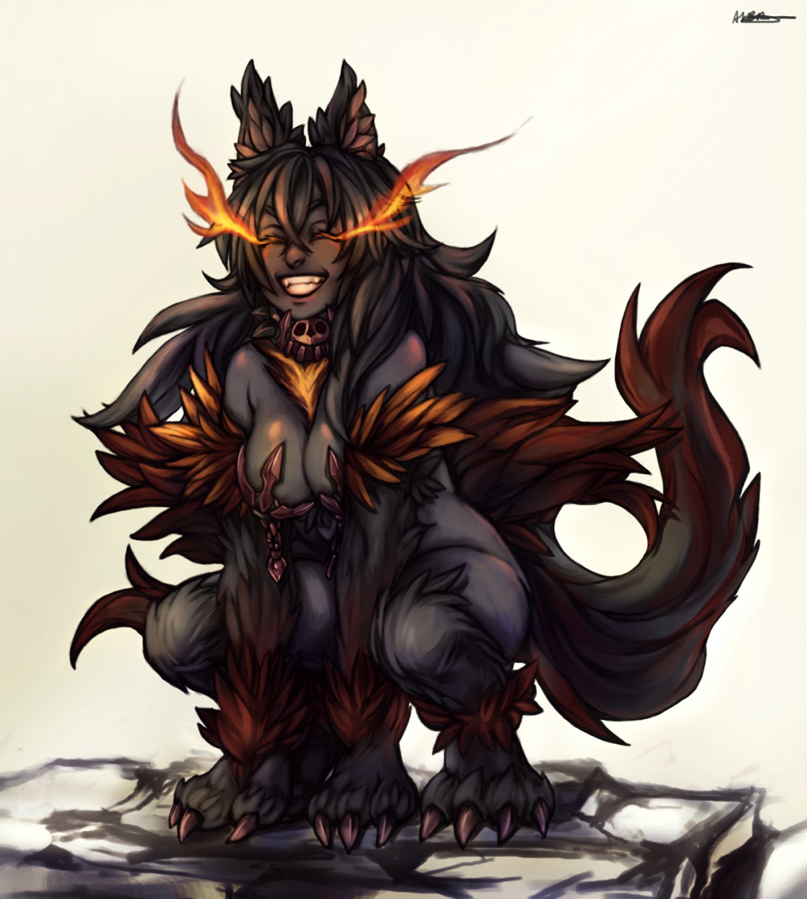 Commission: Monstergirl Hellhound by angel-aria -- Fur Affinity [dot] net