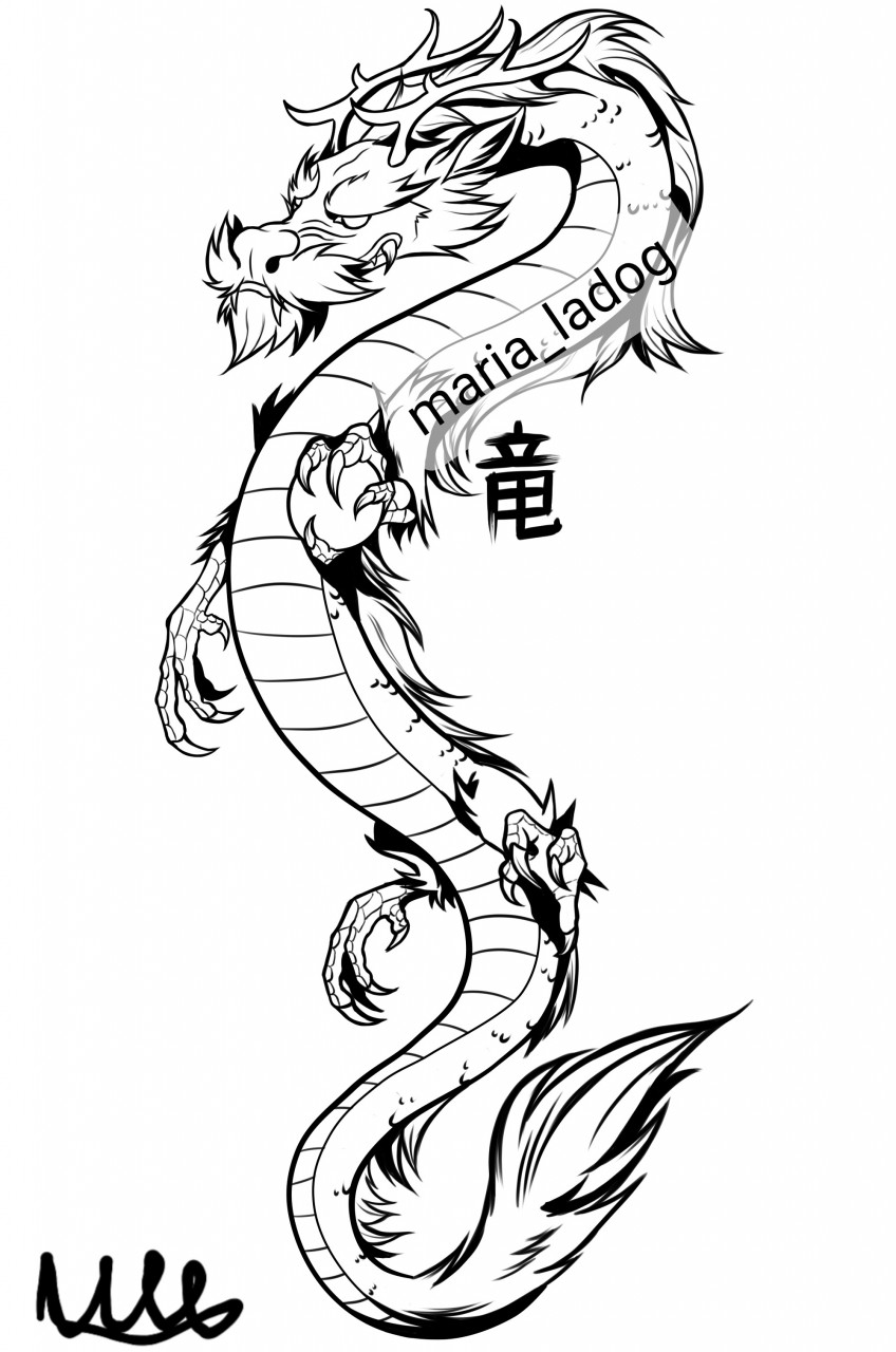 Waterproof Dragon Temporary Tattoos Men Women Stylish Long - Temu