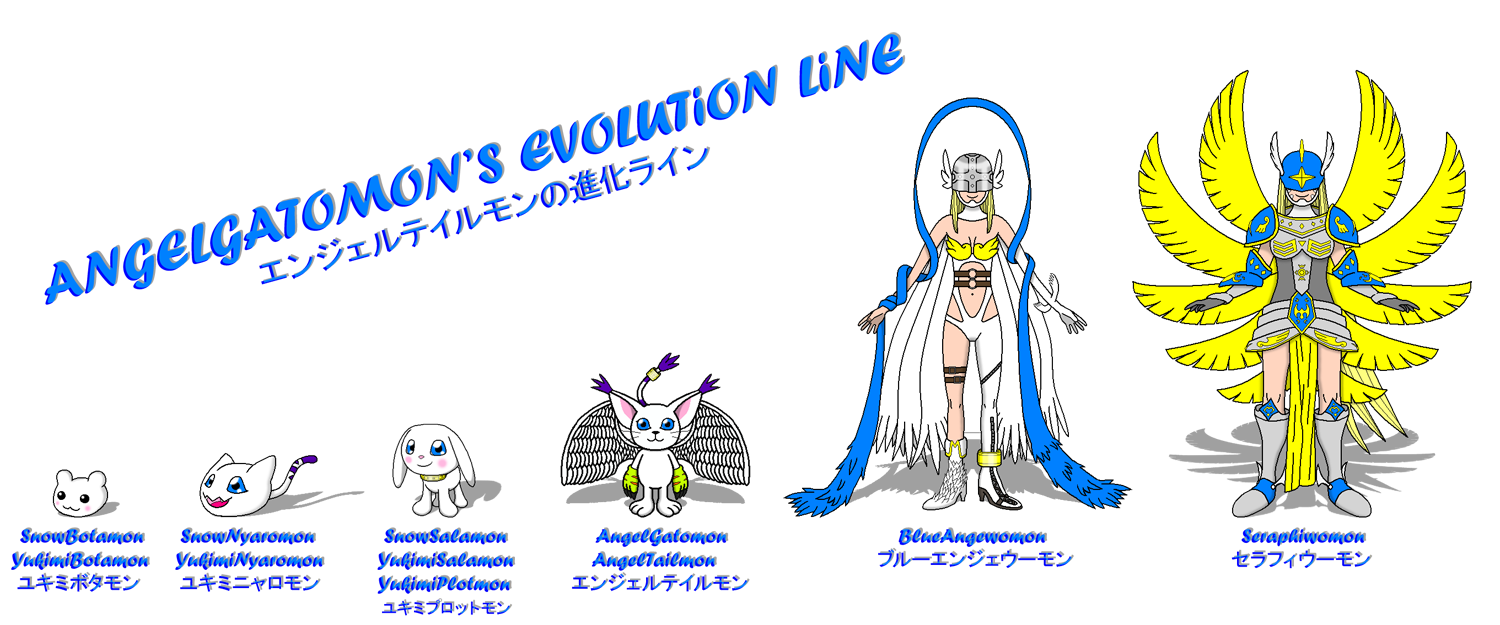 Gev'S on X: Linha evolutiva de anjos digimon. Evolution line of