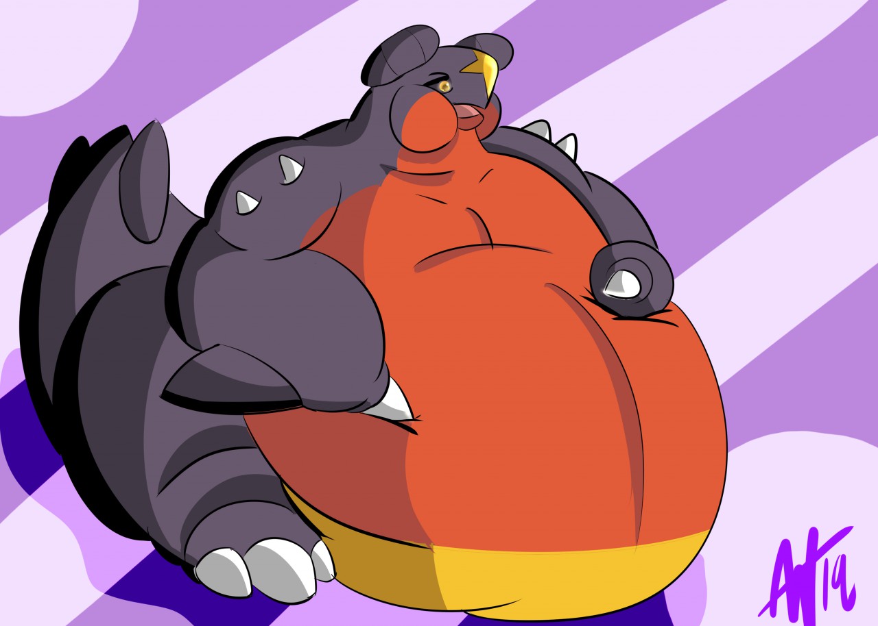 Red chubby dragon pokemon