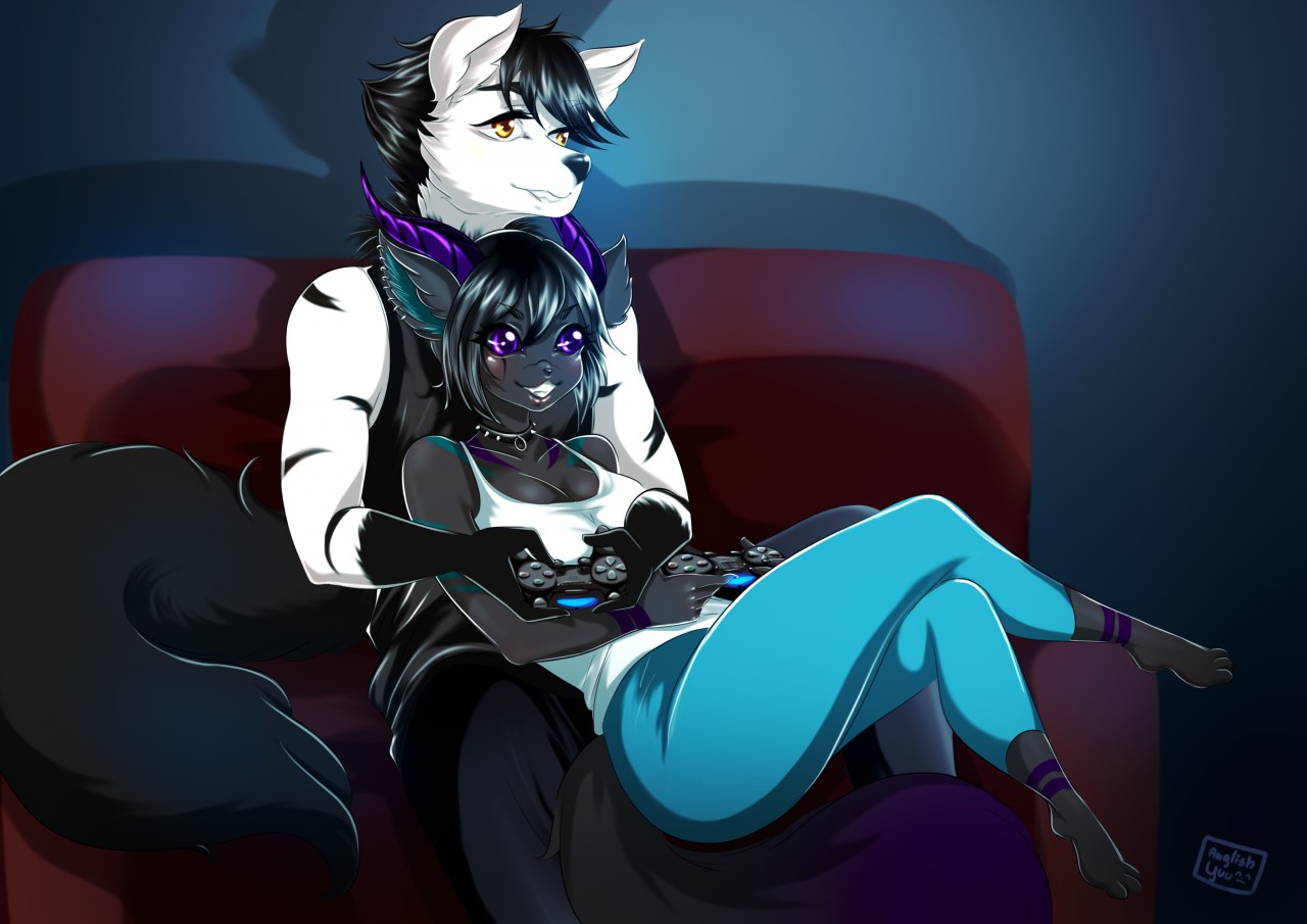 Gamer couple ♥ by Anglish -- Fur Affinity [dot] net