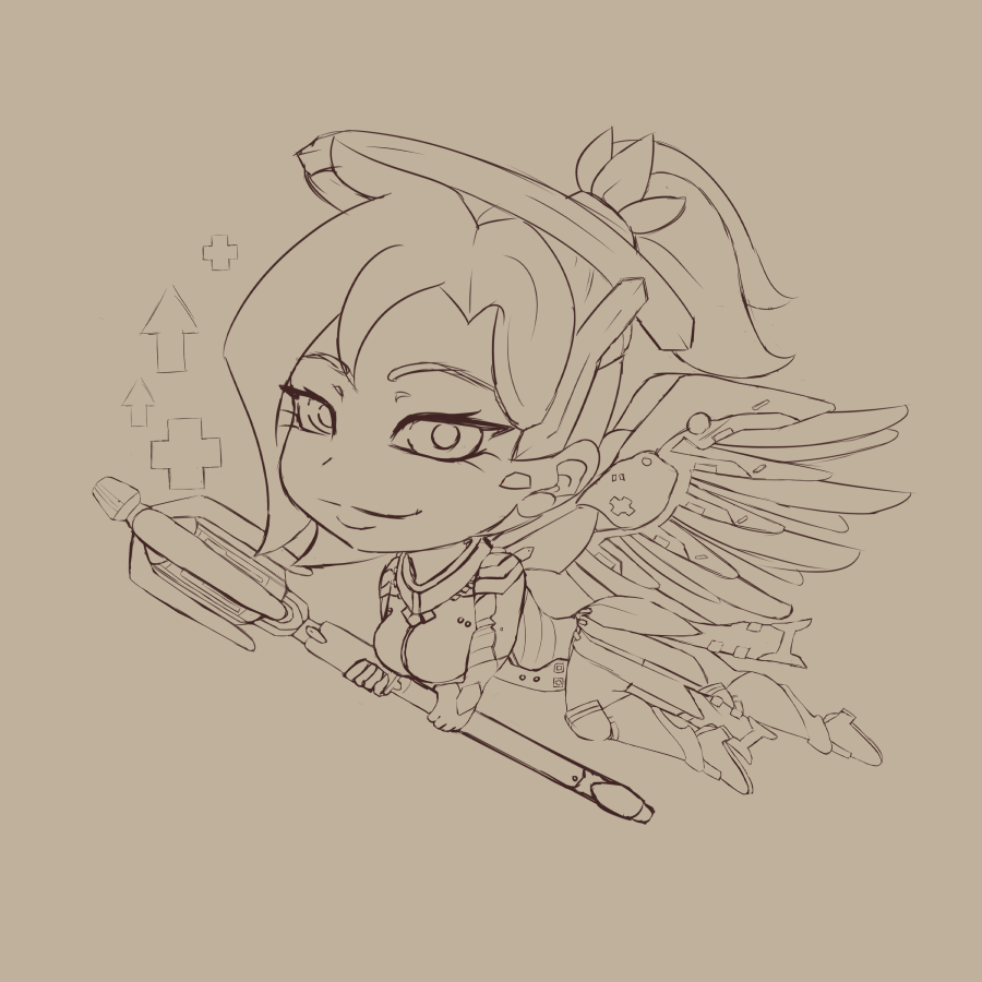 Sketch: Chibi Mercy by animationhac -- Fur Affinity [dot] net