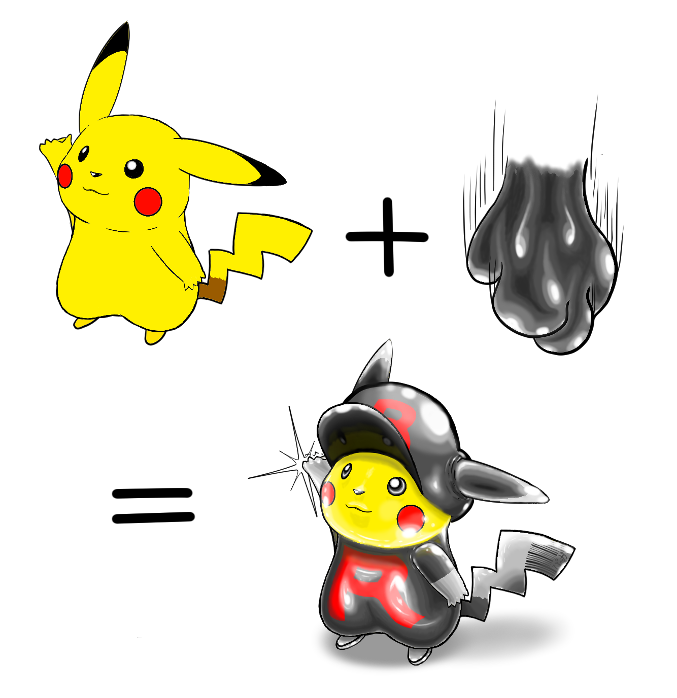 Pikachu > Team Rubber Rocket TF / Digital Layering Practice by animefan1 --  Fur Affinity [dot] net