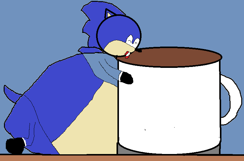 Sonic's big hot chocolate drink by animefan38 -- Fur Affinity [dot] net