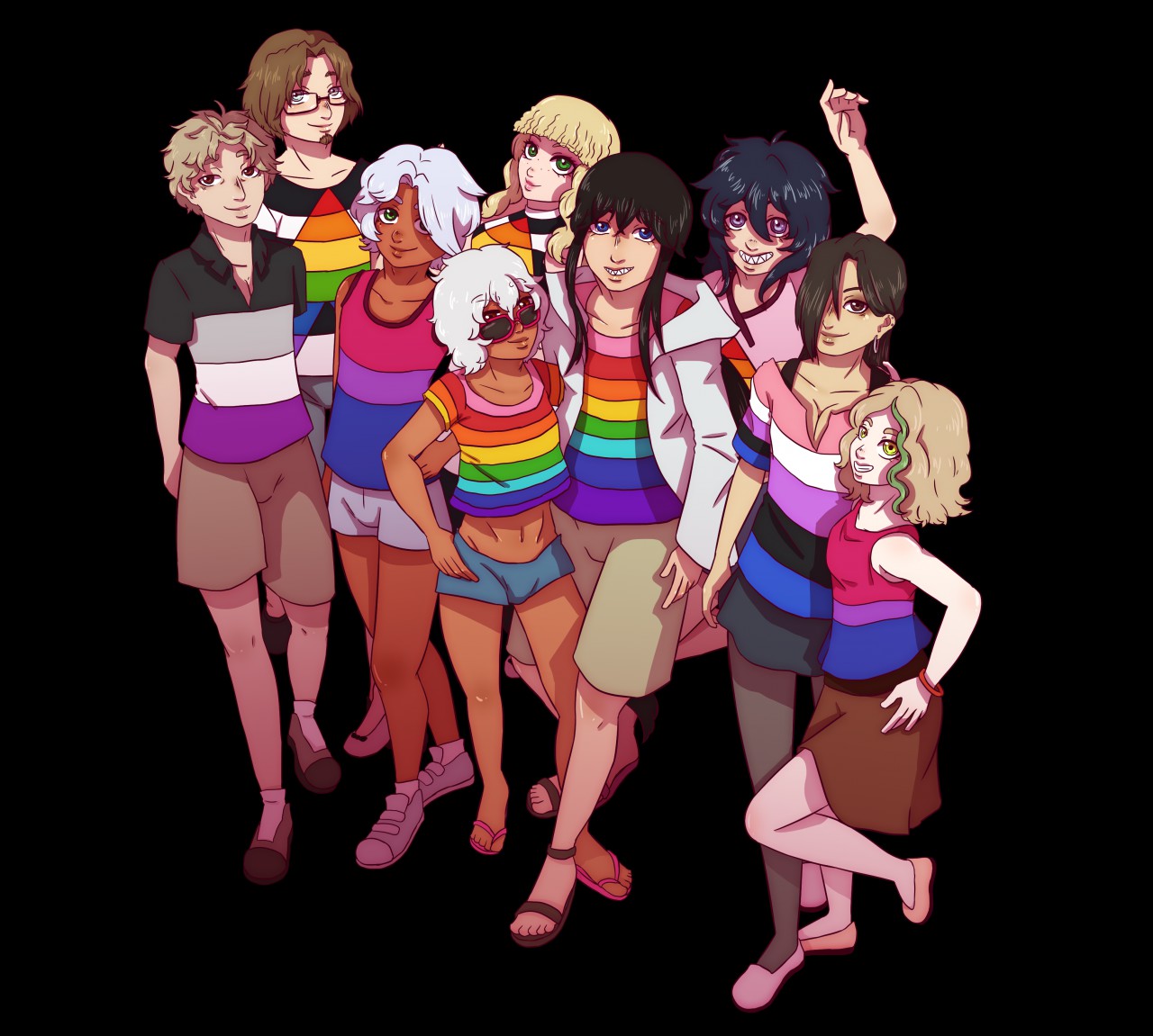 Rainbow Anime Girl - Lgbt - Posters and Art Prints | TeePublic