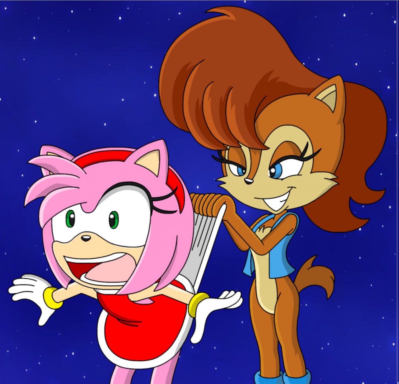 Sonic Kombat - Amy Rose vs Sally Acorn. 