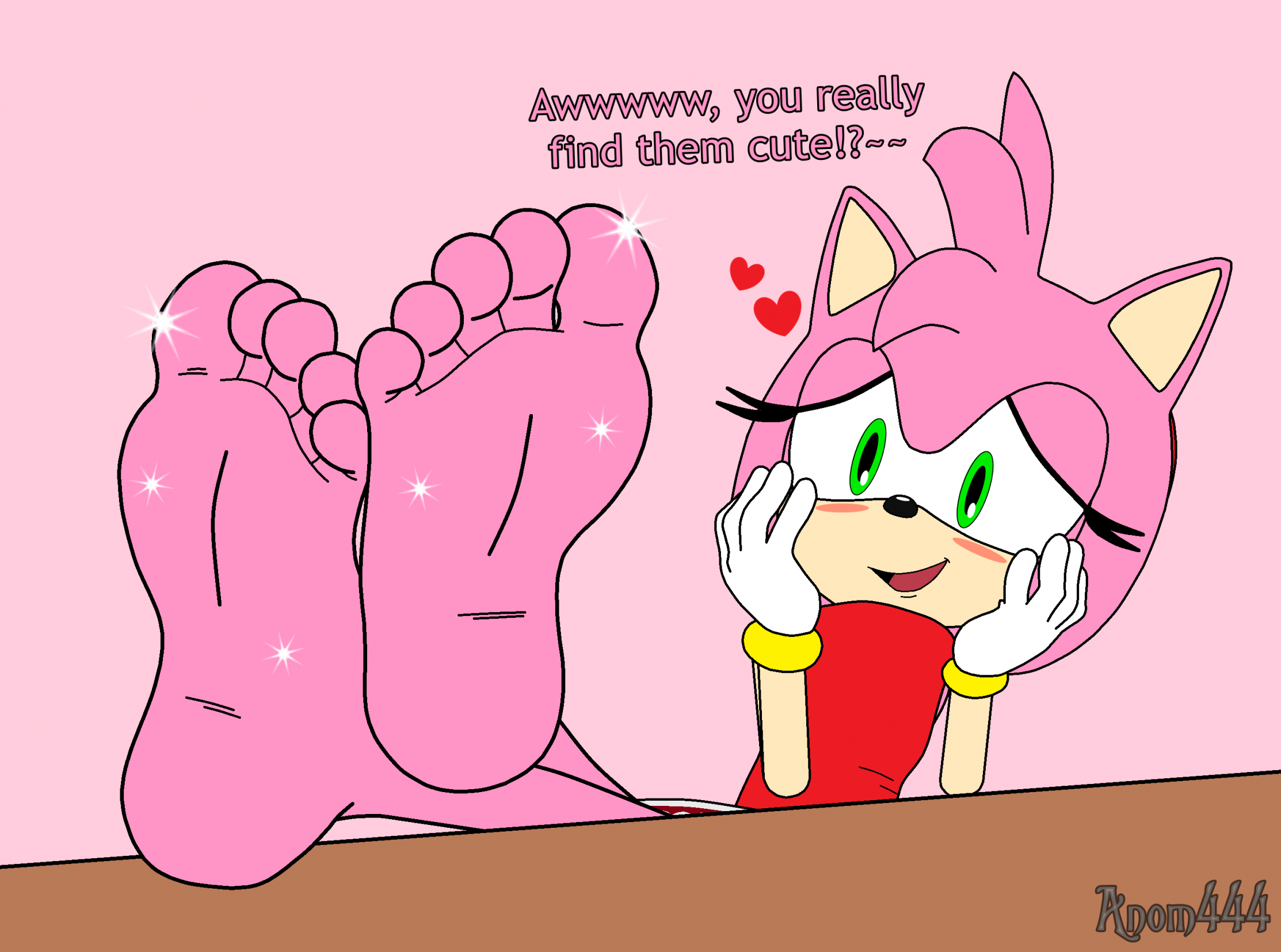 Feet up with Amy Rose by Anom444 -- Fur Affinity [dot] net