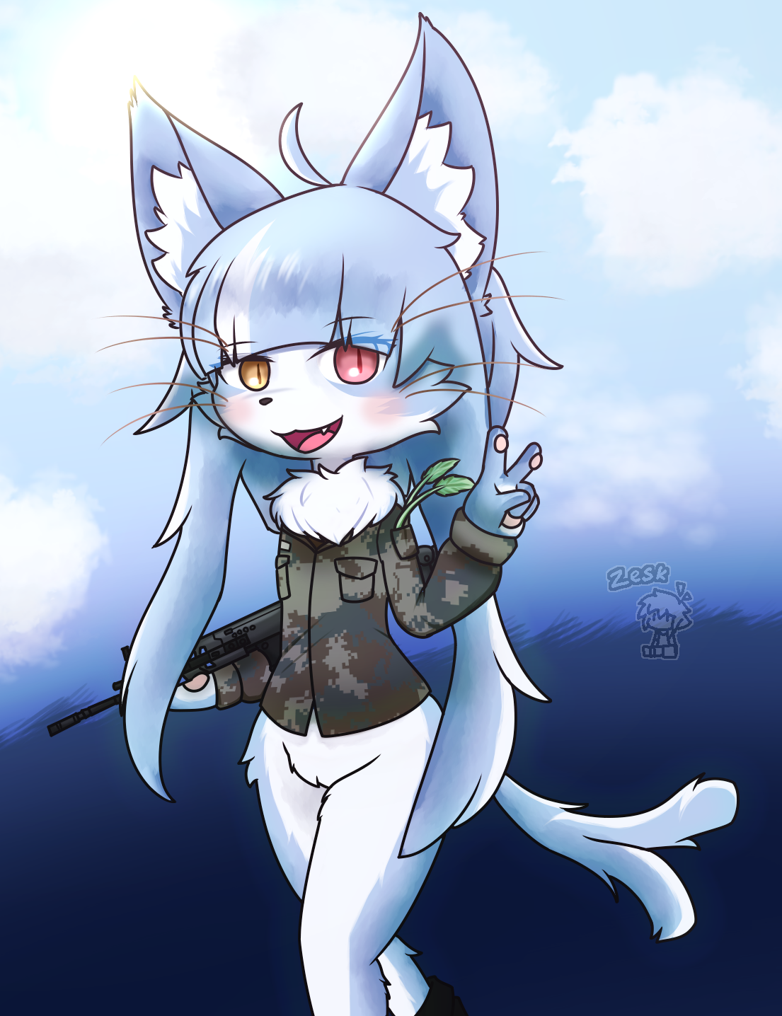 The Femboy Military Mascot by AnthonyAZXMN -- Fur Affinity [dot] net