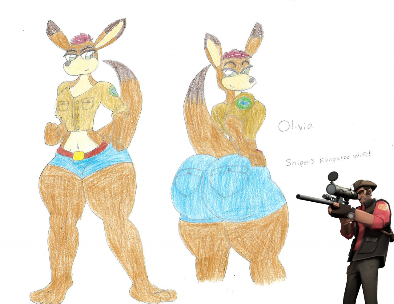 Sniper's kangaroo wife