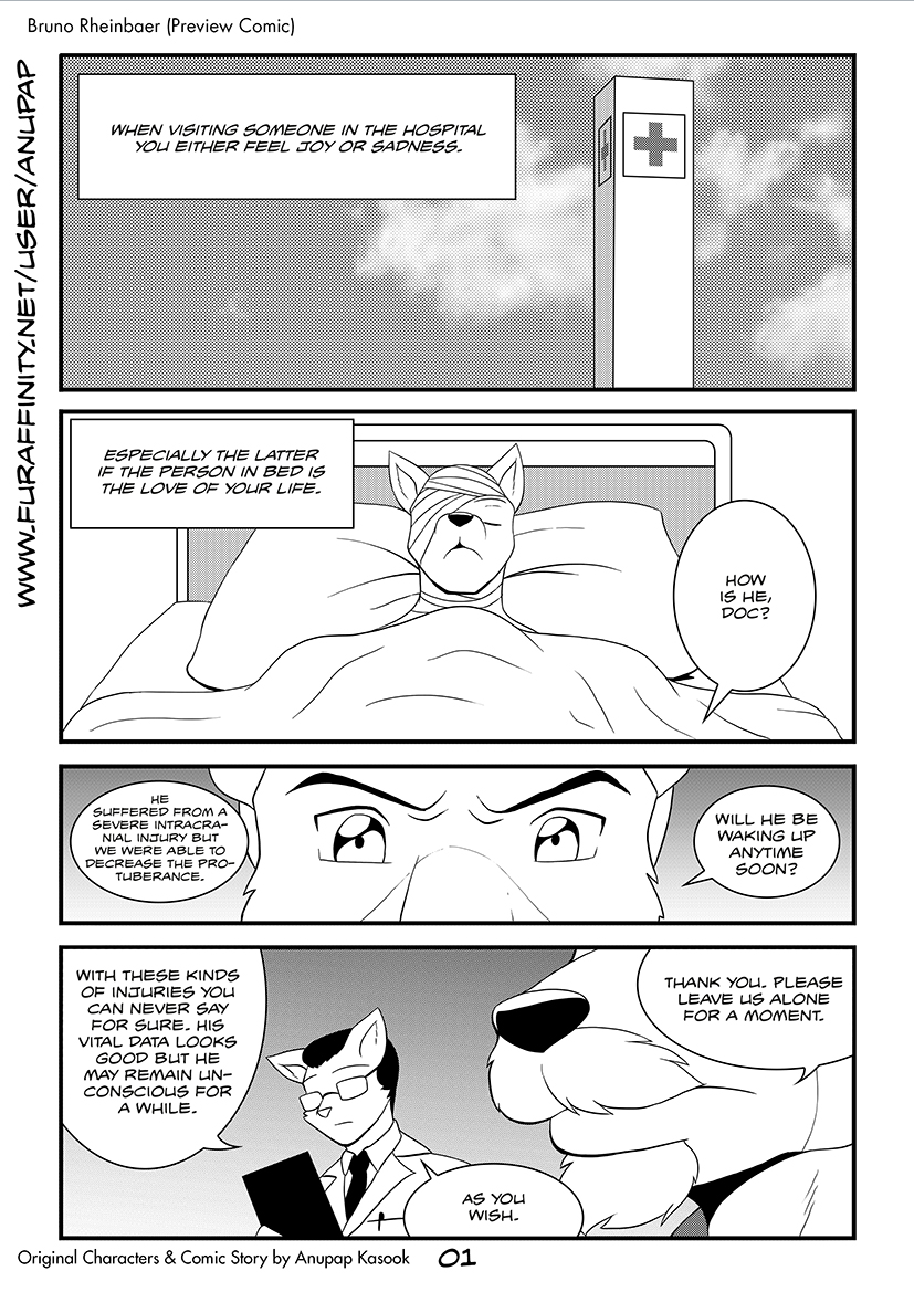 Bruno Rheinbaer (Gay Erotic Yiff Comic Preview) Pages 1 by Anupap -- Fur  Affinity [dot] net