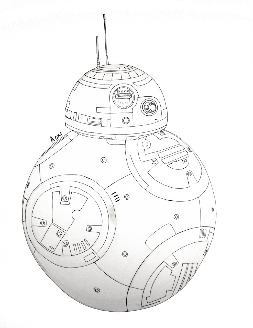 Раскраска Звездные войны bb8