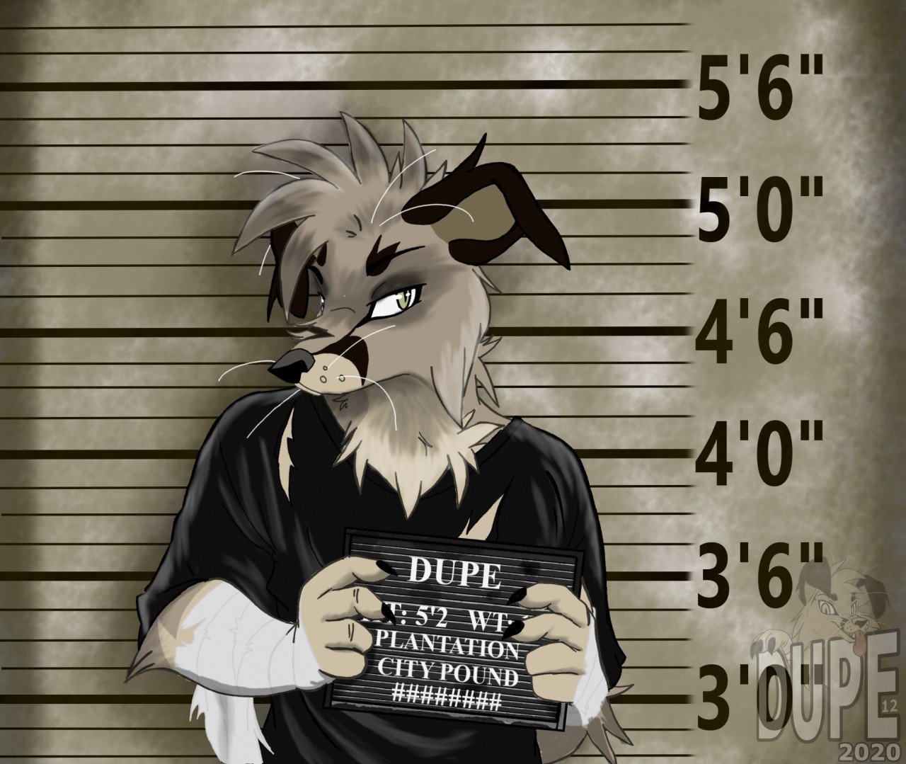 Your wolf. Mugshot furry.