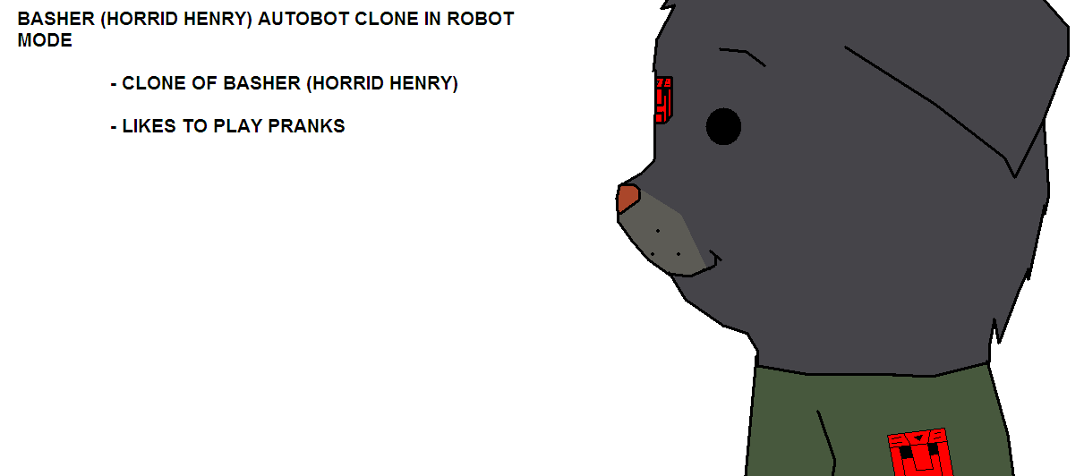 Basher (Horrid Henry) Autobot Clone Ref Sheet by Ar497 -- Fur Affinity  [dot] net
