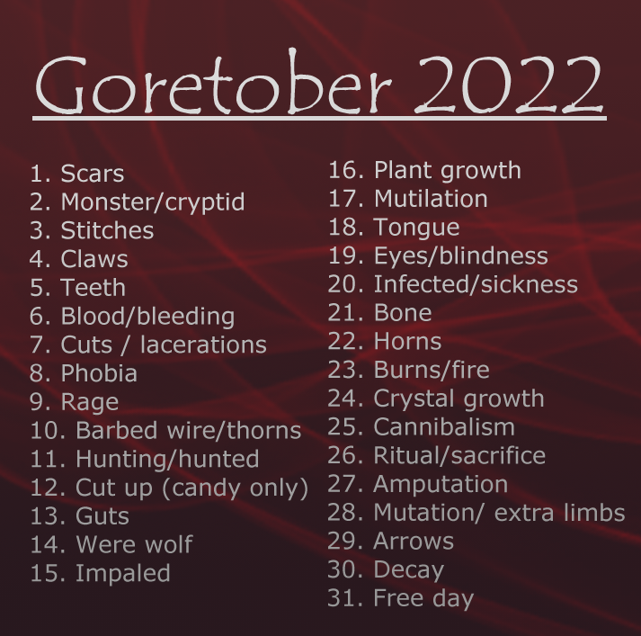 Goretober List 2024 Roxy Wendye