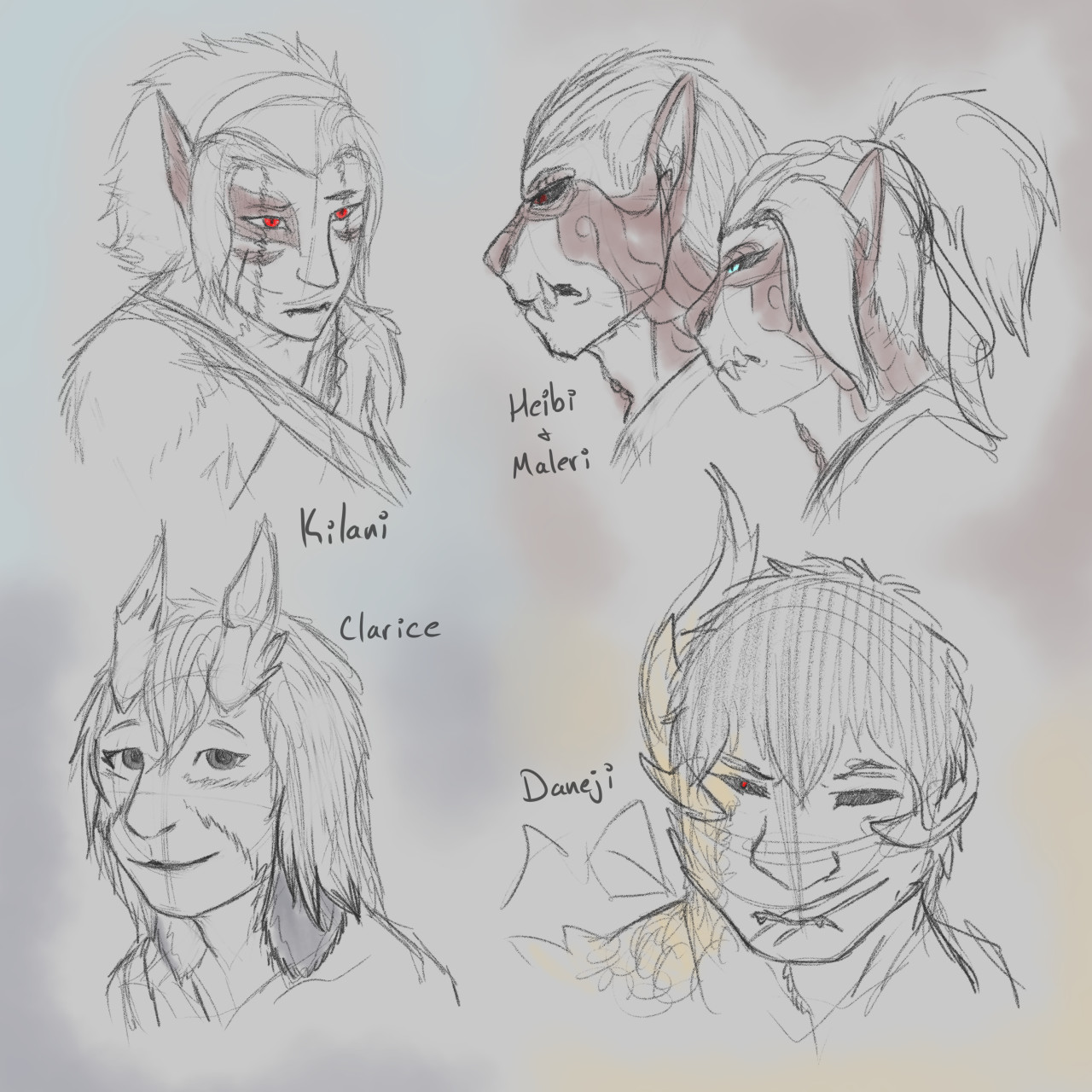 Sketch Page - Just some Monster Hunter OCs by Aria-Suna-Kunoichi -- Fur ...