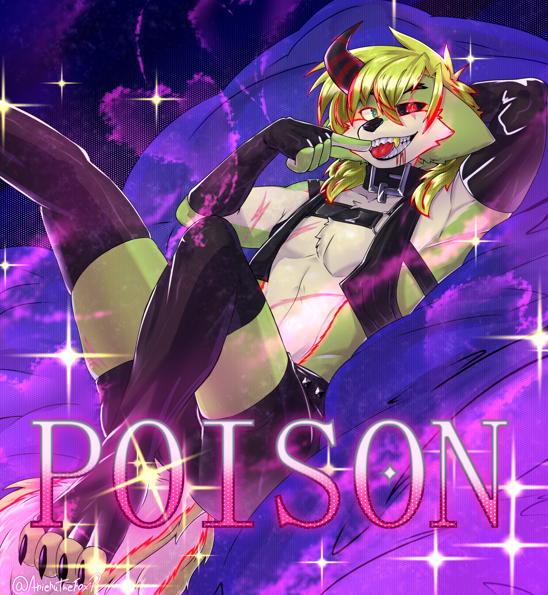 POISON - Hazbin Hotel fanart by ArieruTheFoxP -- Fur Affinity [dot] net