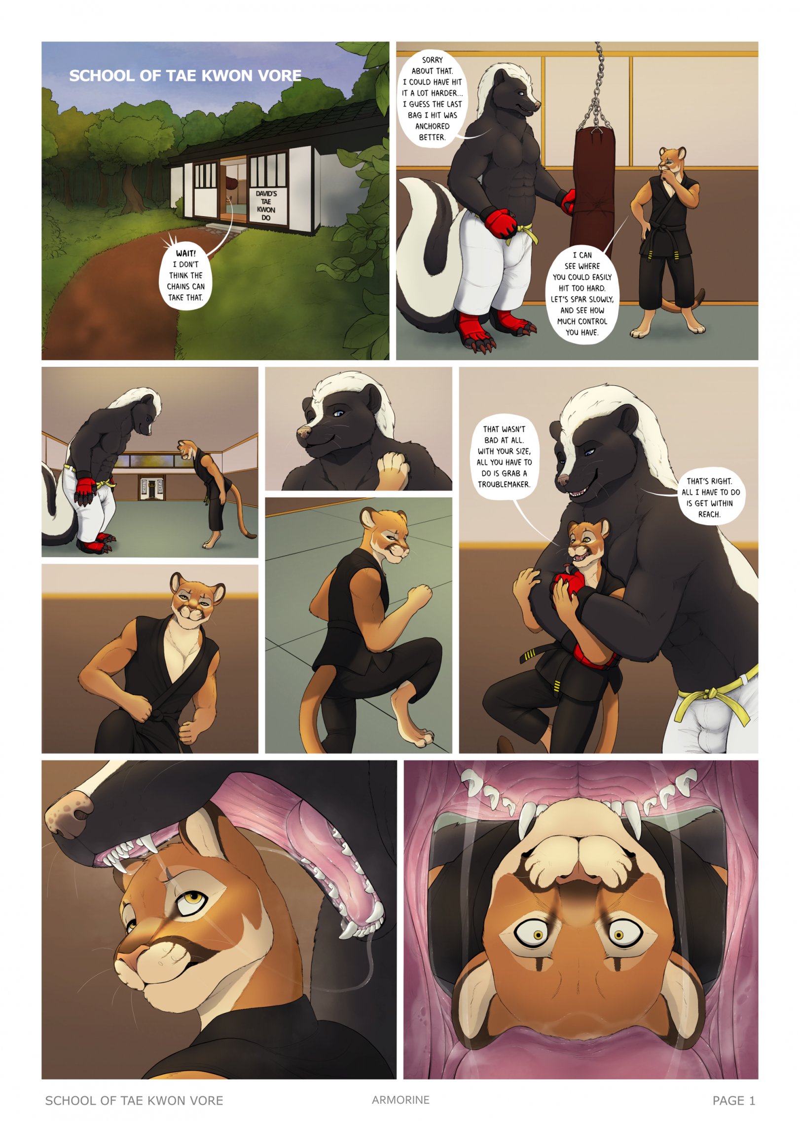 School Of Tae Kwon Vore Page 1 by Armorine -- Fur Affinity dot